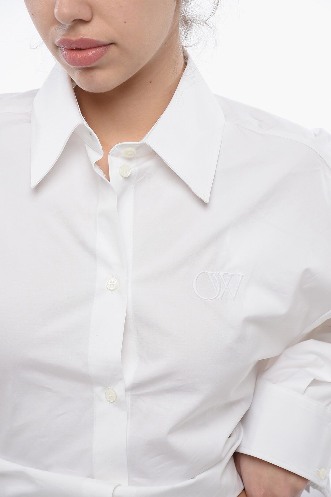 Off-White og1mm1125 Double-layered Bookish Shirt in White Size S / US 4 / IT 40 - 3 Thumbnail