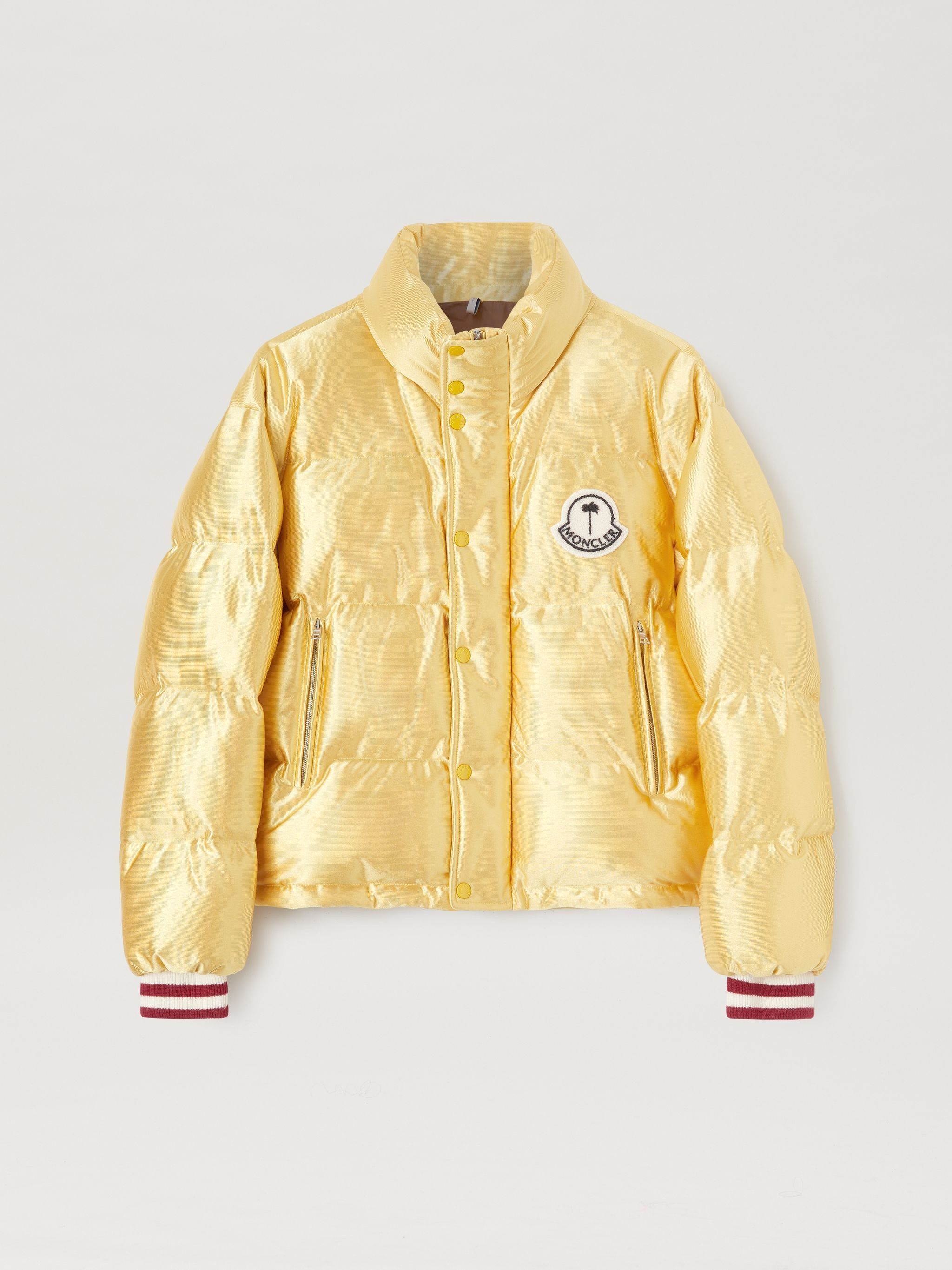 Moncler × Palm Angels o1gr1nt0925 Dup / Keon Jacket in Gold Size XS / US 0-2 / IT 36-38 - 1 Thumbnail