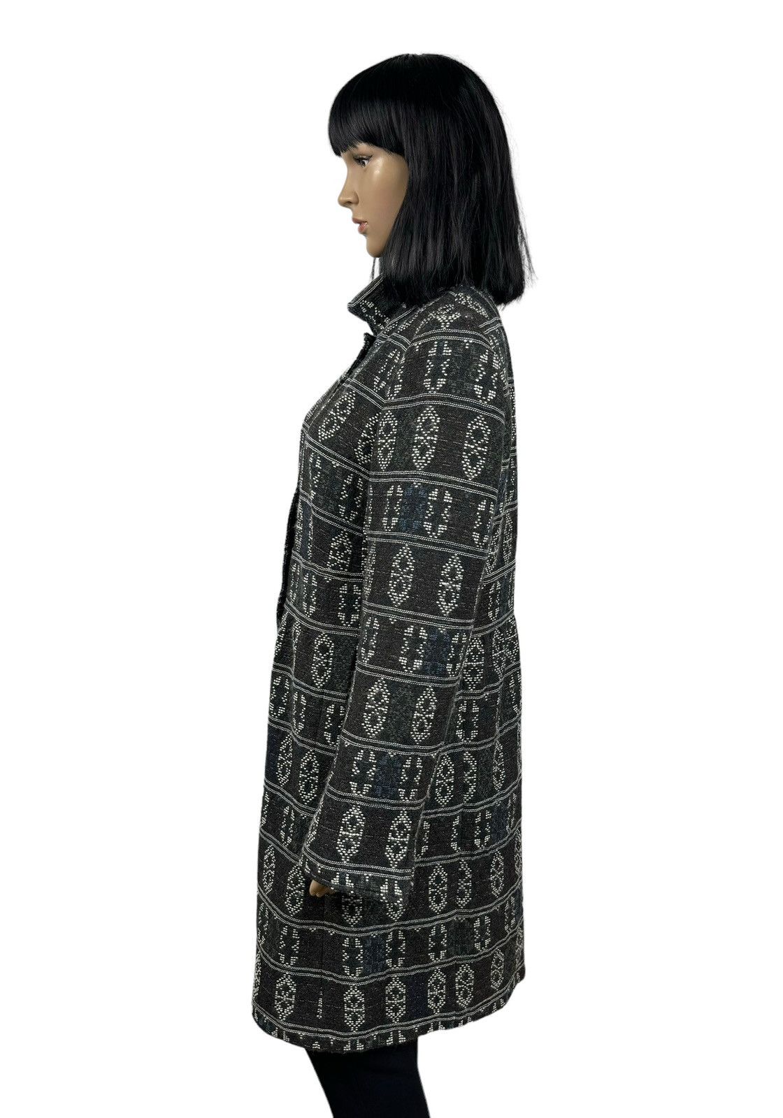 Akris Akris Punto Knit Wool-Viscose Coat Ornament Printed Size XL / US 12-14 / IT 48-50 - 8 Thumbnail