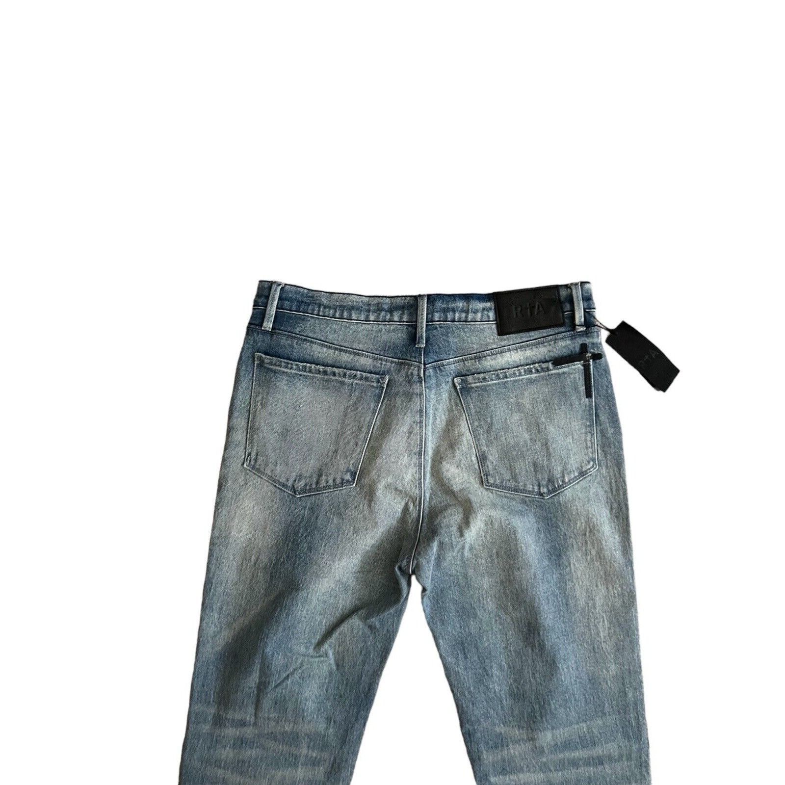 Rta RtA Mens Denis Faded Flared Skinny Jeans Blue Size 34/32 Size US 34 / EU 50 - 5 Thumbnail