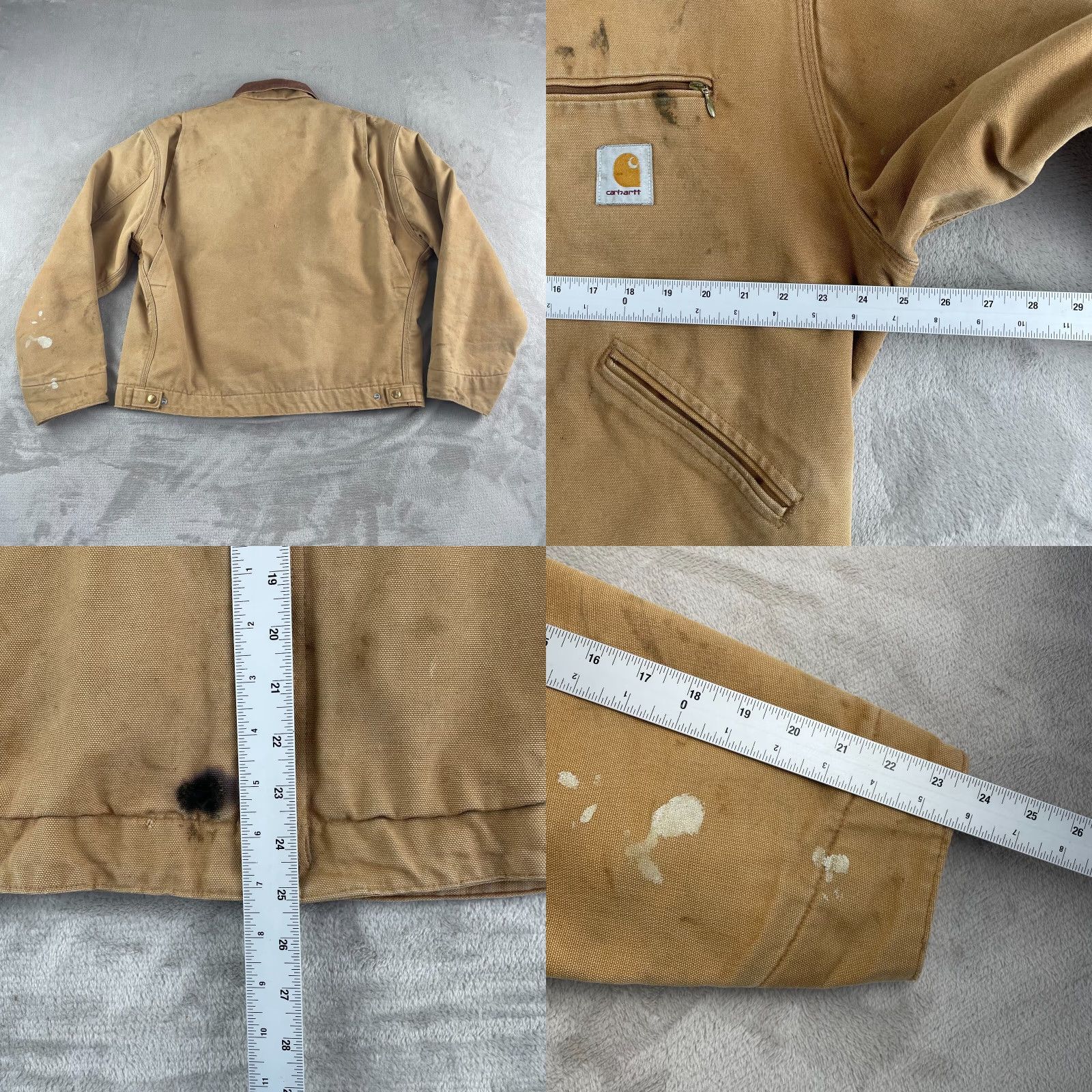 Carhartt VINTAGE Carhartt Detroit Jacket 46 Tan Beige Cotton Canvas Bomber Jacket Mens 90s Outdoor USA Bedouin? Size US S / EU 44-46 / 1 - 8 Thumbnail