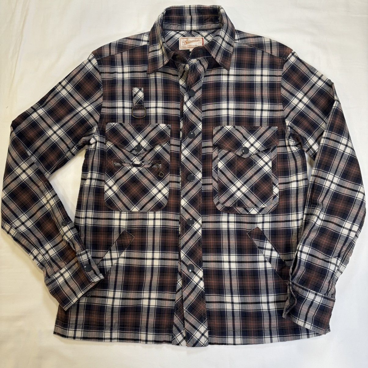 Soundman Soundman Japan Plaid Zip Shirt Jacket (Waldes Zipper) Size US S / EU 44-46 / 1 - 1 Thumbnail