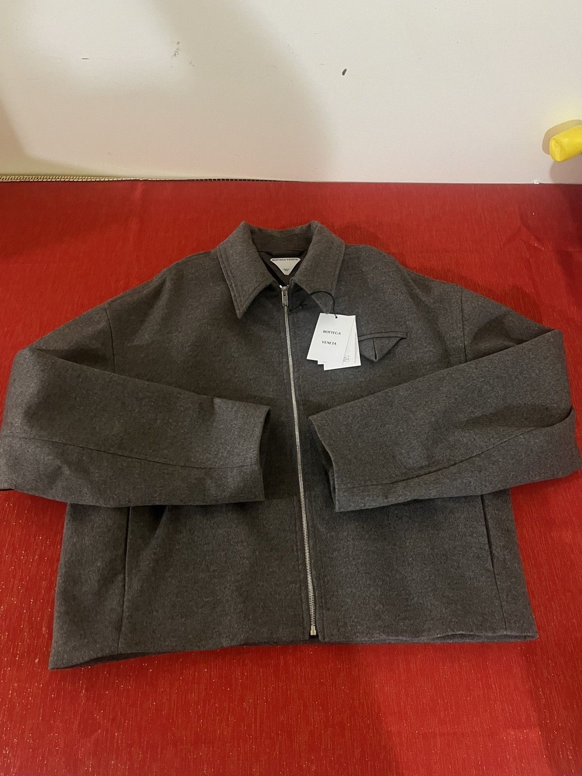 Bottega Veneta Melange Cashmere Blouson Jacket Size US L / EU 52-54 / 3 - 1 Thumbnail
