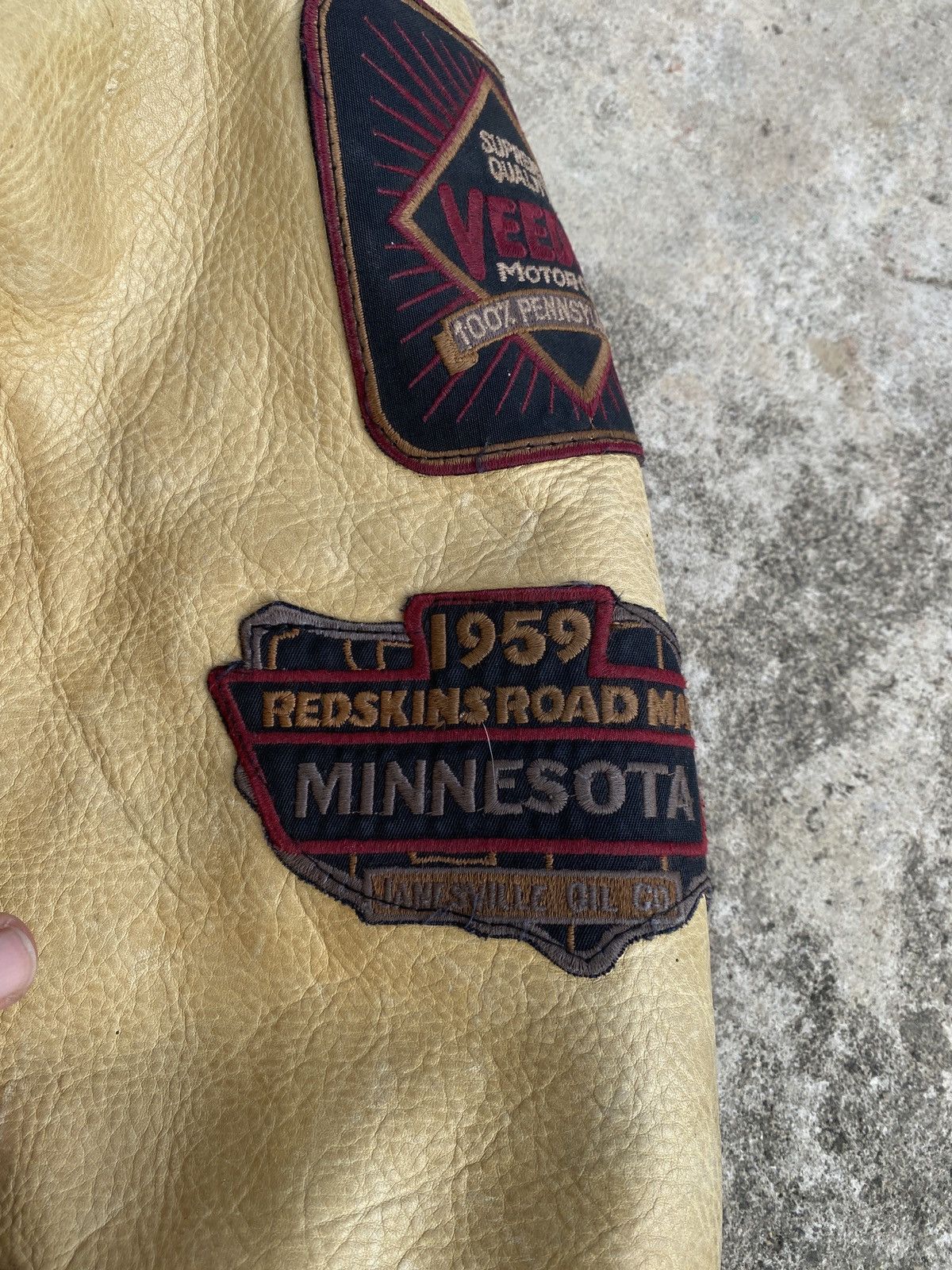 Avirex Vintage Redskins Leather Jacket Size US XXL / EU 58 / 5 - 19 Thumbnail