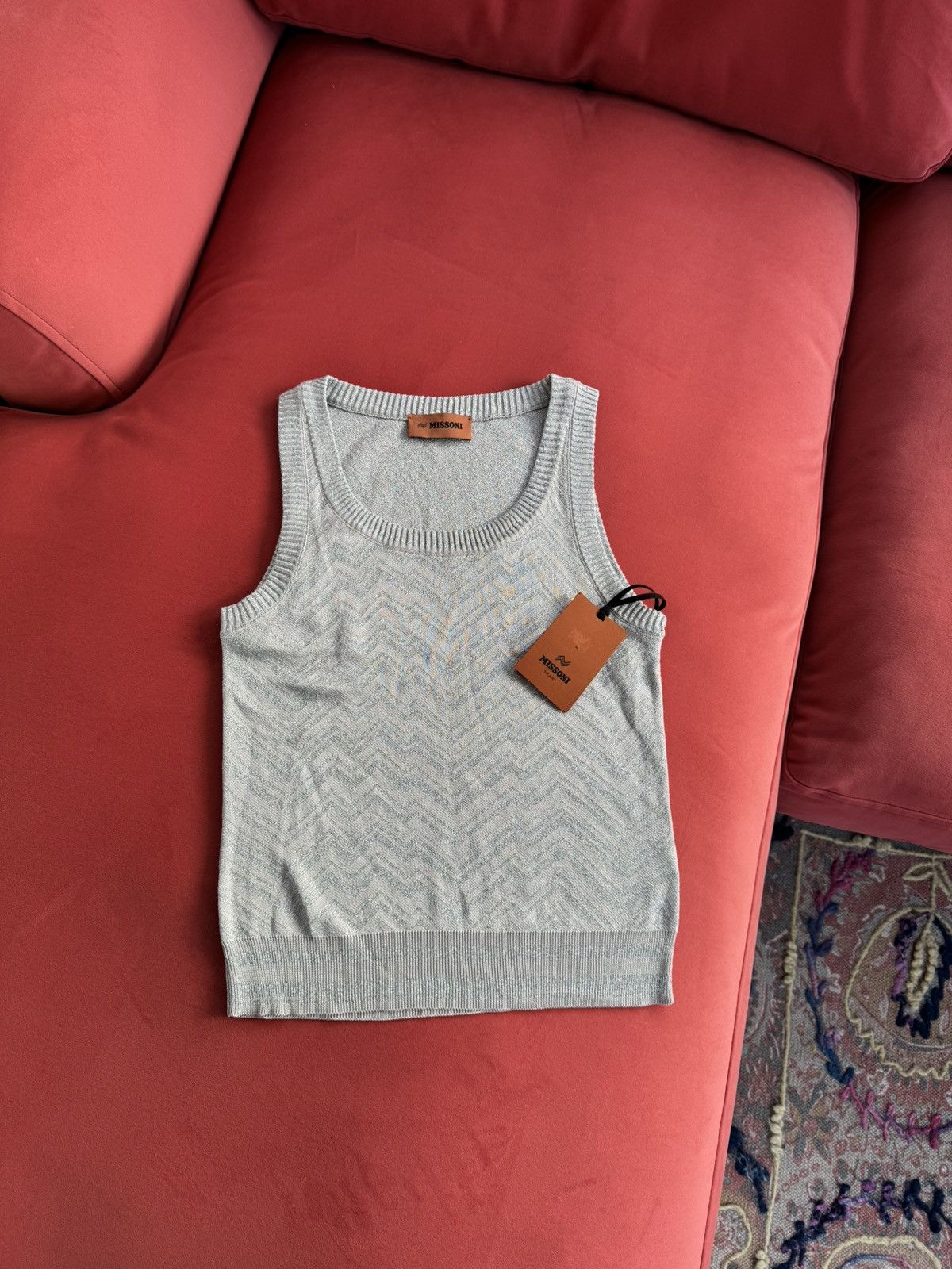Missoni Missoni chevron NEW camisole, silver, size M Size M / US 6-8 / IT 42-44 - 1 Thumbnail