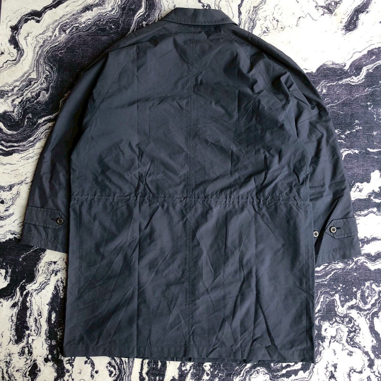 Burberry Vintage 90s Burberrys Navy Trench Coat Jacket Size US L / EU 52-54 / 3 - 3 Thumbnail