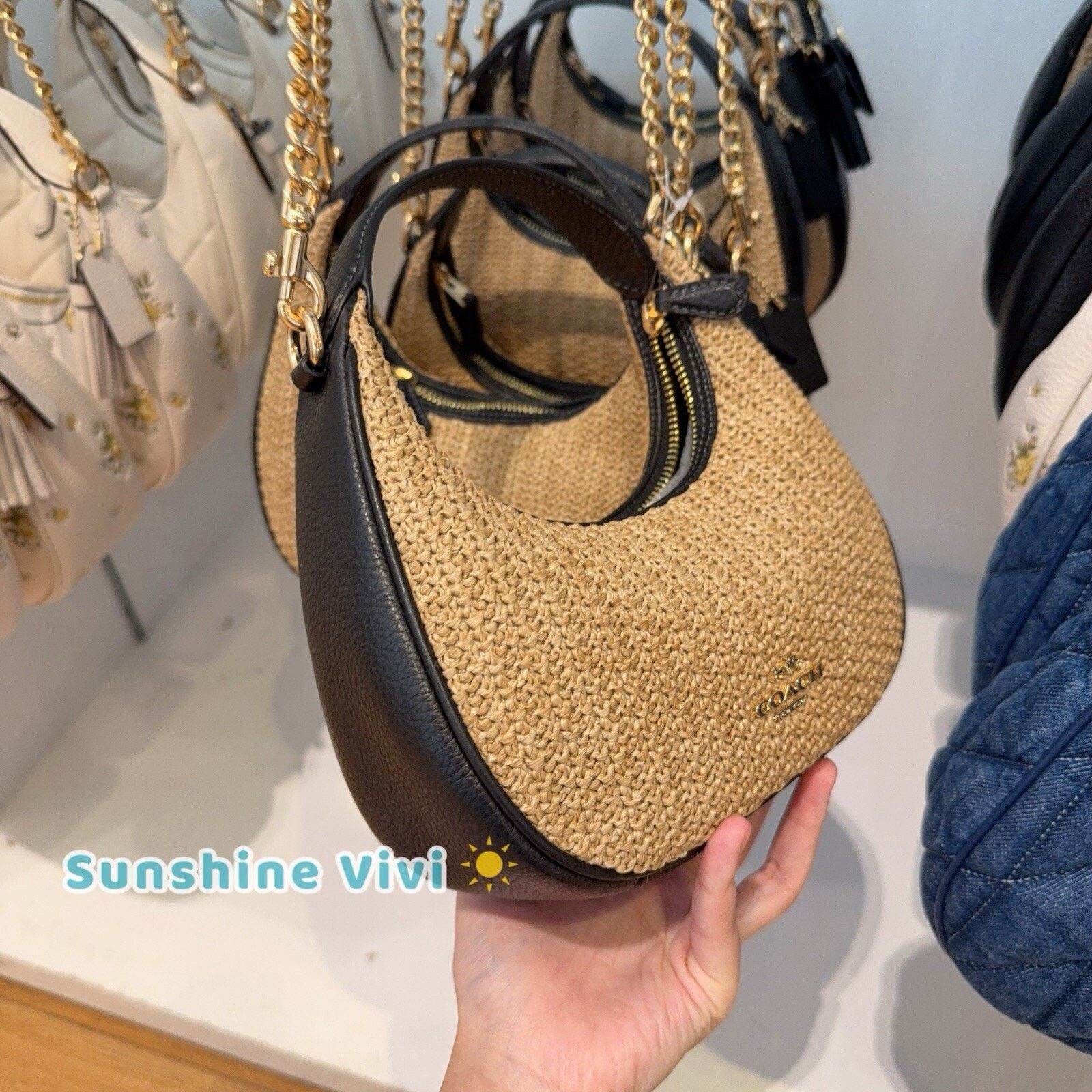 Coach NWT Coach Carmen Mini Crossbody Bag CAL02 Toast/Black Size ONE SIZE - 4 Thumbnail