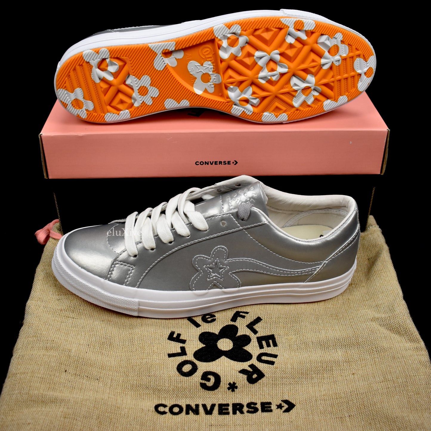 Converse × Golf le Fleur × Tyler The Creator Golf Le Fleur 3M Silver Sneakers Tyler the Creator Size US 9 / EU 42 - 1 Thumbnail