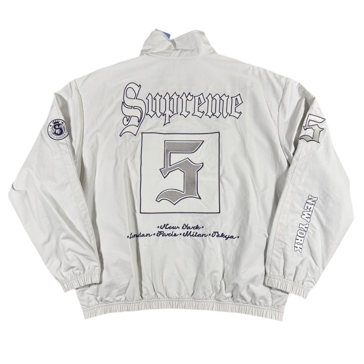 新品！Supreme Old English Track Jacket Supreme Old English Track Jacket | Jackets Junction