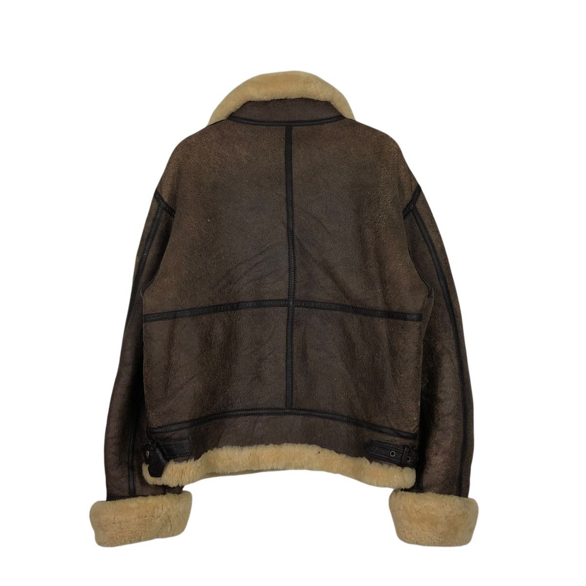 Vintage 🔥VINTAGE GENUINE LEATHER SHEARLING B-3 JACKET AIR FORCE Size US L / EU 52-54 / 3 - 10 Thumbnail