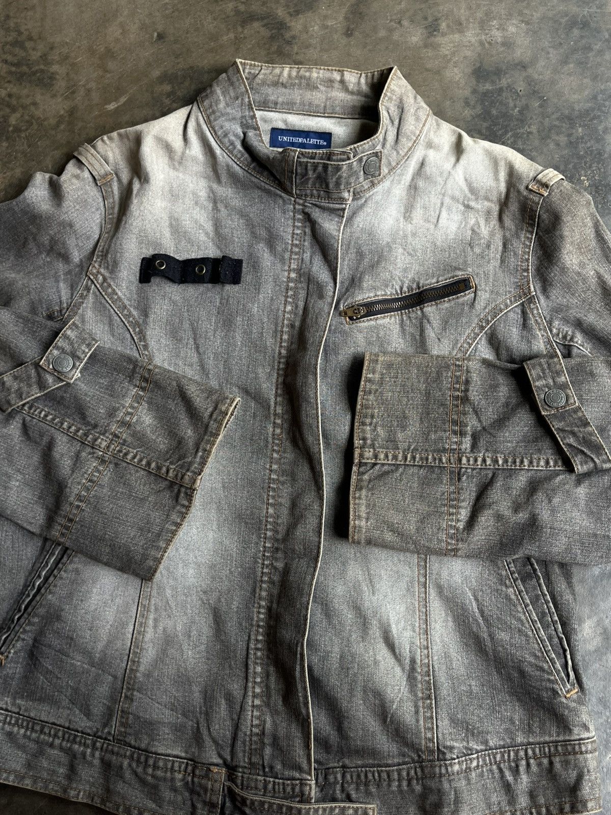 14th Addiction JAPANESE UNITEDPALETTE DENIM JACKET BONDAGE BIKERS JEANS Size US M / EU 48-50 / 2 - 7 Thumbnail