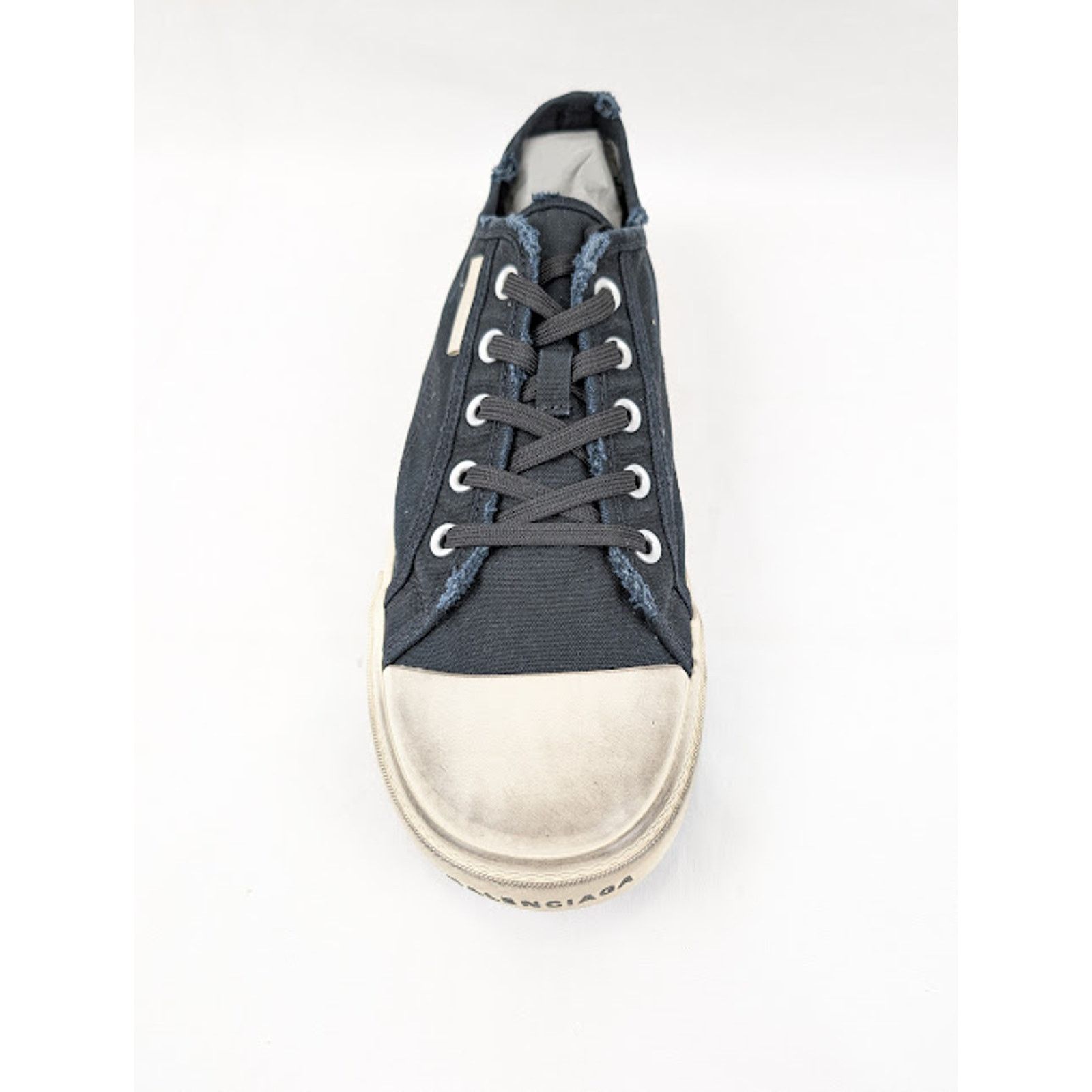 Balenciaga o1rshd1 Paris Low-Top Sneakers in Black/White Size US 10 / EU 43 - 6 Thumbnail