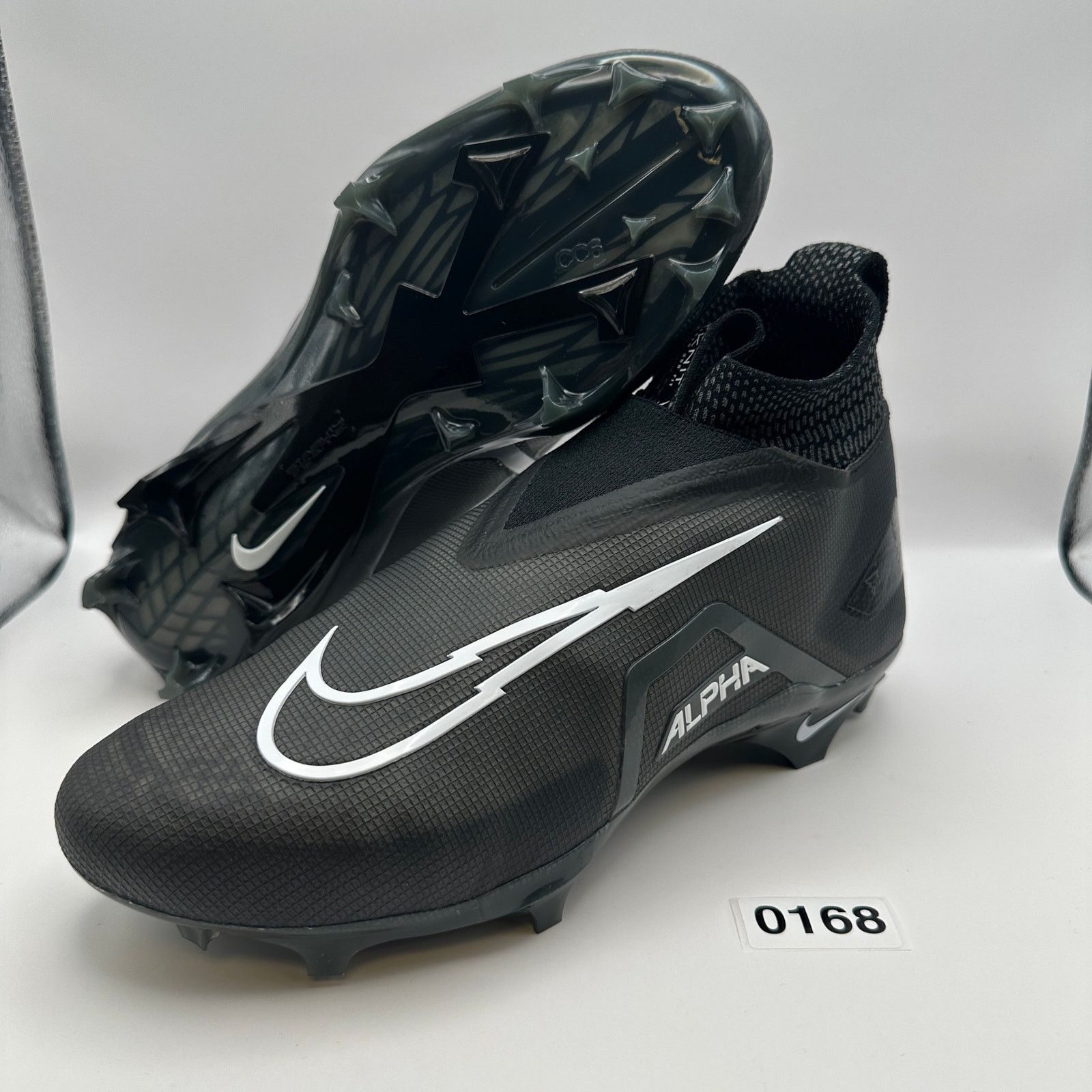 Nike NIKE Men's 9.5 Alpha Menace ELITE 3 Football Cleats Black Size US 9.5 / EU 42-43 - 2 Thumbnail