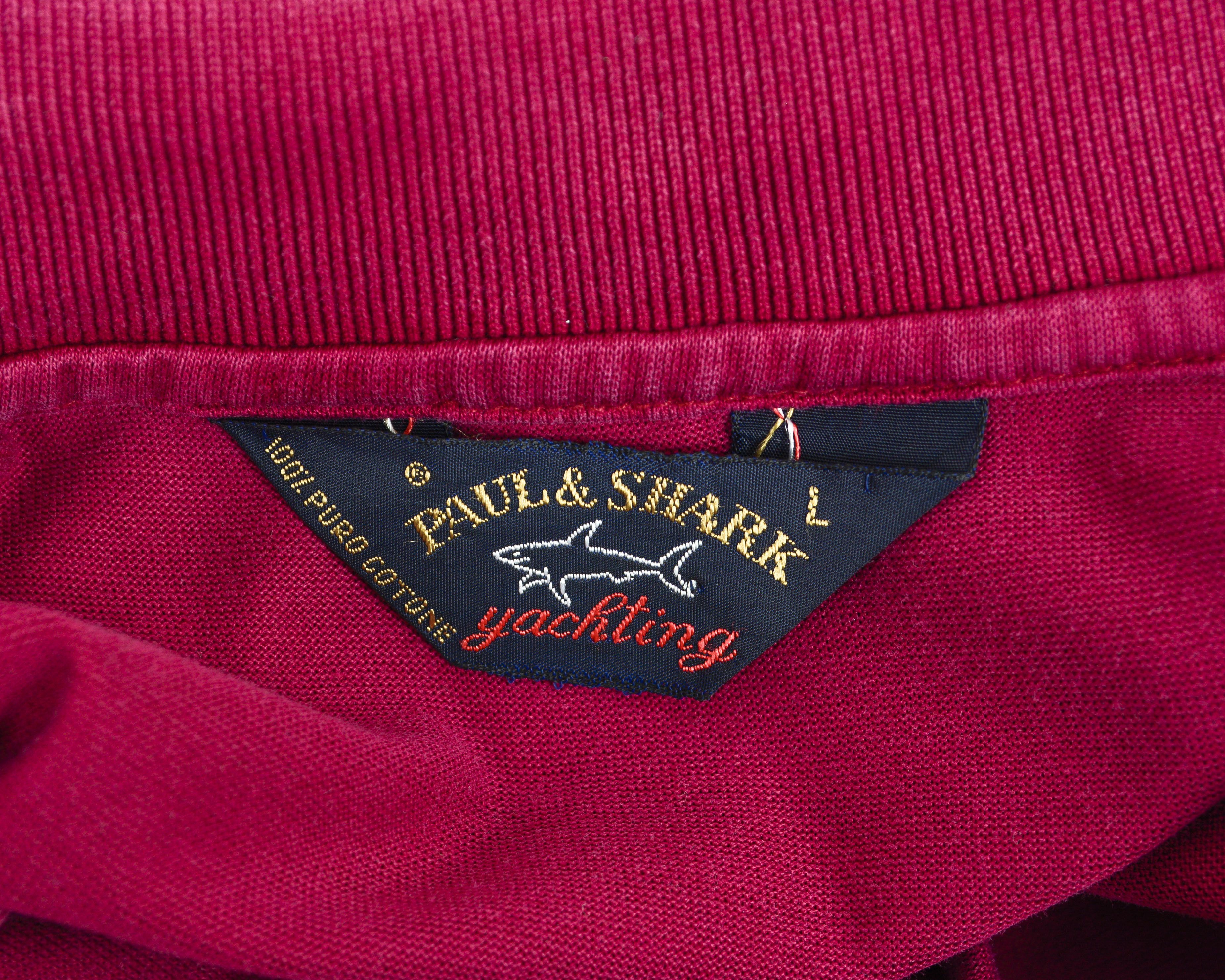 Paul & Shark Shirt Polo Maroon Pure Cotton Collared T-Shirt Casual Size US L / EU 52-54 / 3 - 9 Thumbnail