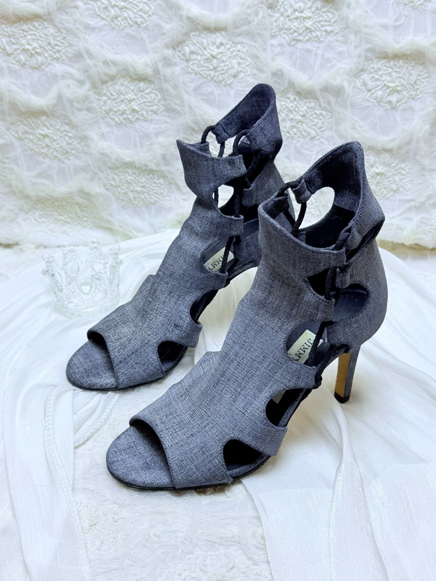 Jimmy Choo Jimmy Choo Denim Blue Sandals us_6 Women Size US 6 / IT 36 - 1 Thumbnail