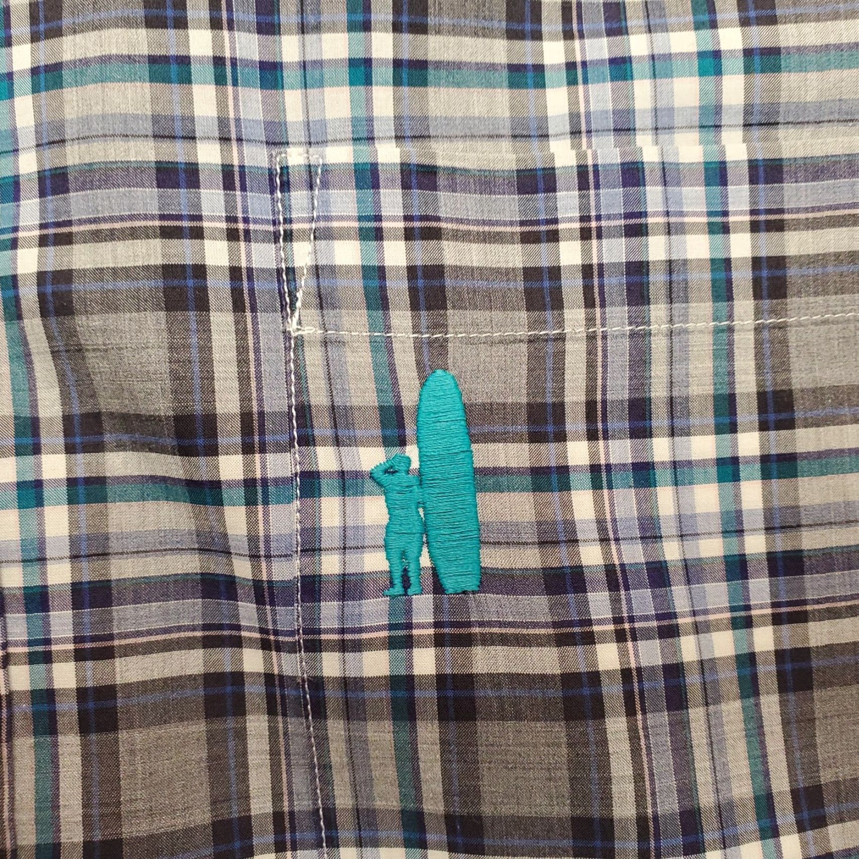 johnnie-O Johnnie-O Shirt Mens M Gray Blue Plaid 100% Cotton Long Sleeve Button-Up Casual Classic Size US M / EU 48-50 / 2 - 3 Thumbnail