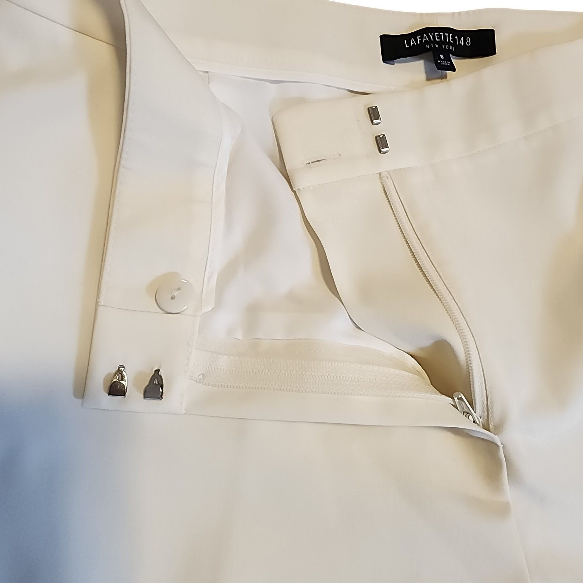 Lafayette 148 Dress Pants Size 8 Wide Leg Trouser 34" Inseam Size 34" / US 12 / IT 48 - 2 Thumbnail