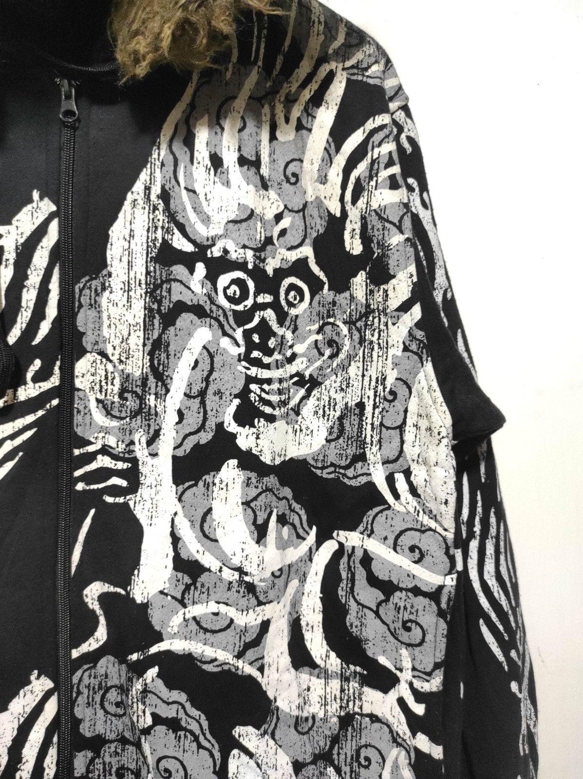 Japanese Brand Sukajan Black Zipper fur hoodie LGB style Size US M / EU 48-50 / 2 - 5 Thumbnail
