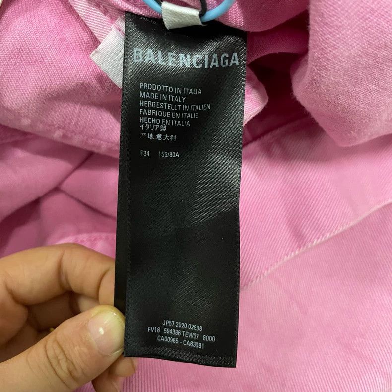 Balenciaga Balenciaga size 34 Printed denim jacket with large logo on Size US XS / EU 42 / 0 - 4 Thumbnail