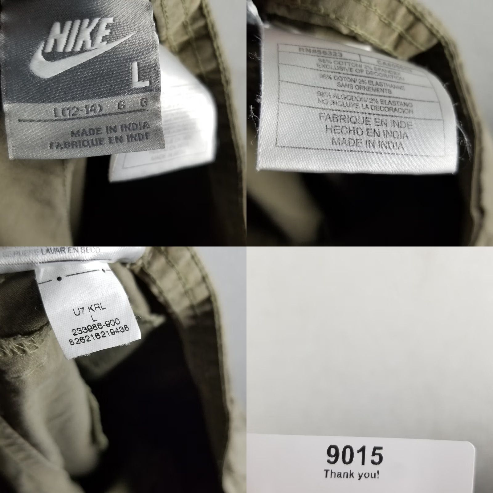 Nike VINTAGE Nike Shorts 34W Beige Hiking Outdoor Drawstring Cinch Legs Size US 34 / EU 50 - 8 Thumbnail