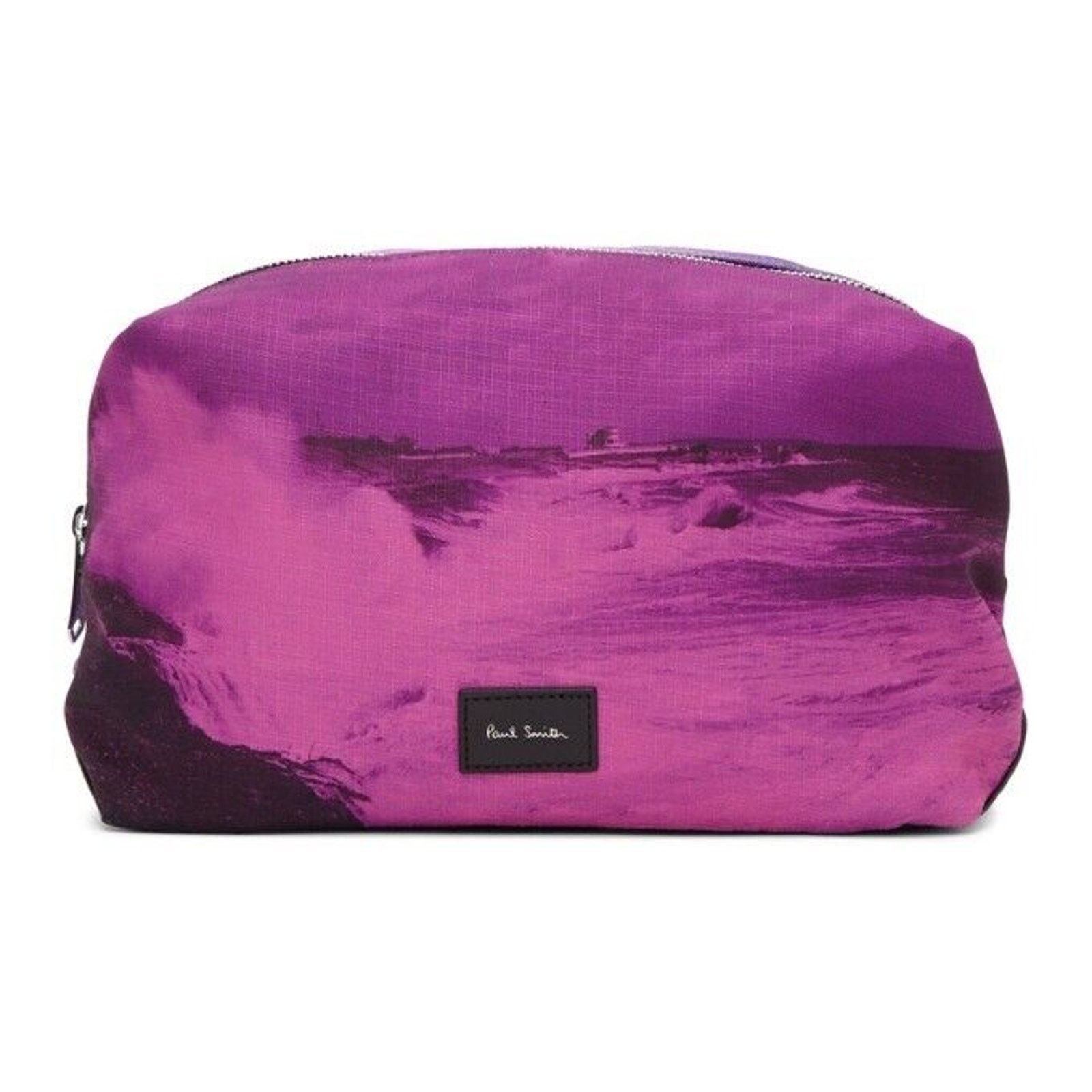 Paul Smith NWT $200 canvas & leather Photo Print Wash Bag / Dopp Kit. Size ONE SIZE - 6 Thumbnail