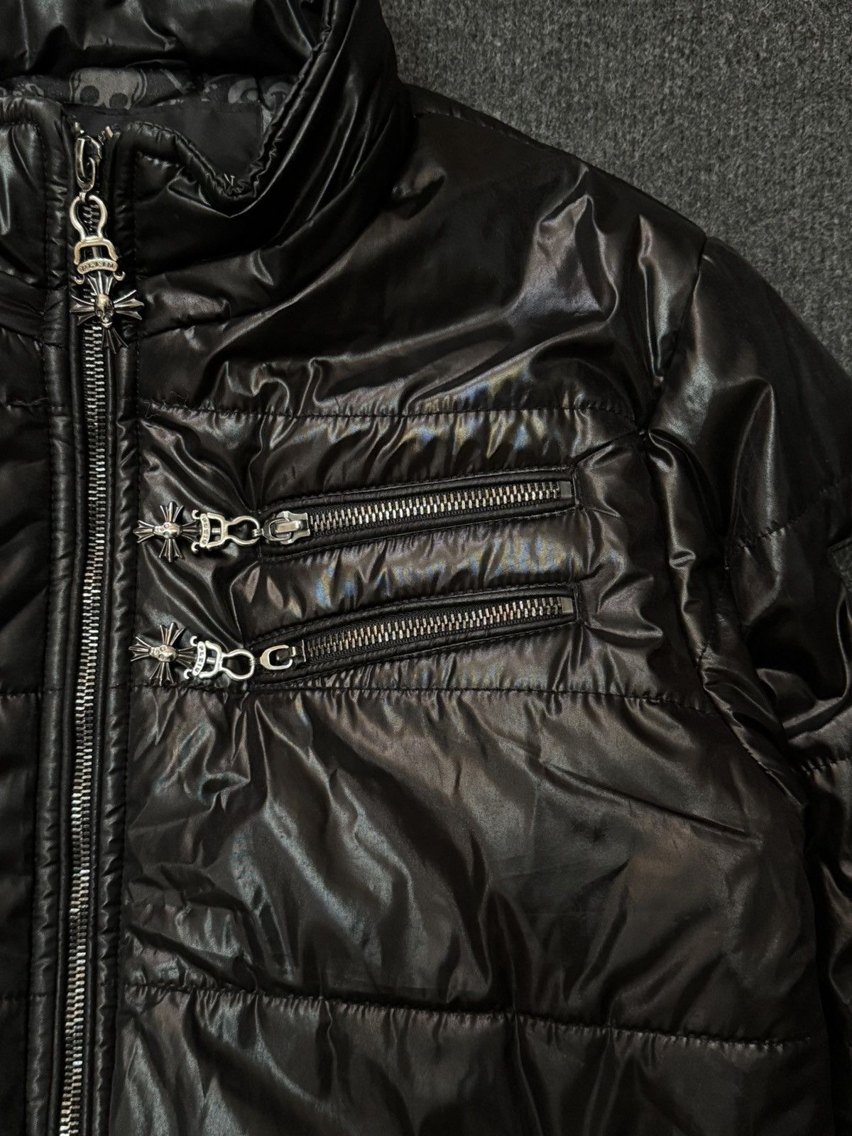 Philipp Plein Philipp Plein Puffer Jacket – Black Glossy Finish Size XL / US 12-14 / IT 48-50 - 3 Thumbnail