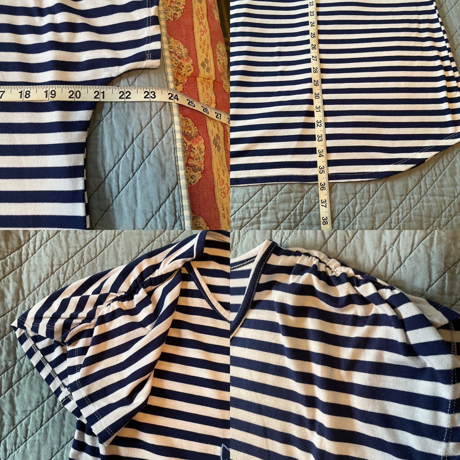 Vintage Love Ari T-Shirt Dress Navy & White Stripe Beach Sailor Short Sleeve Knee Length Womens M Size M / US 6-8 / IT 42-44 - 8 Thumbnail