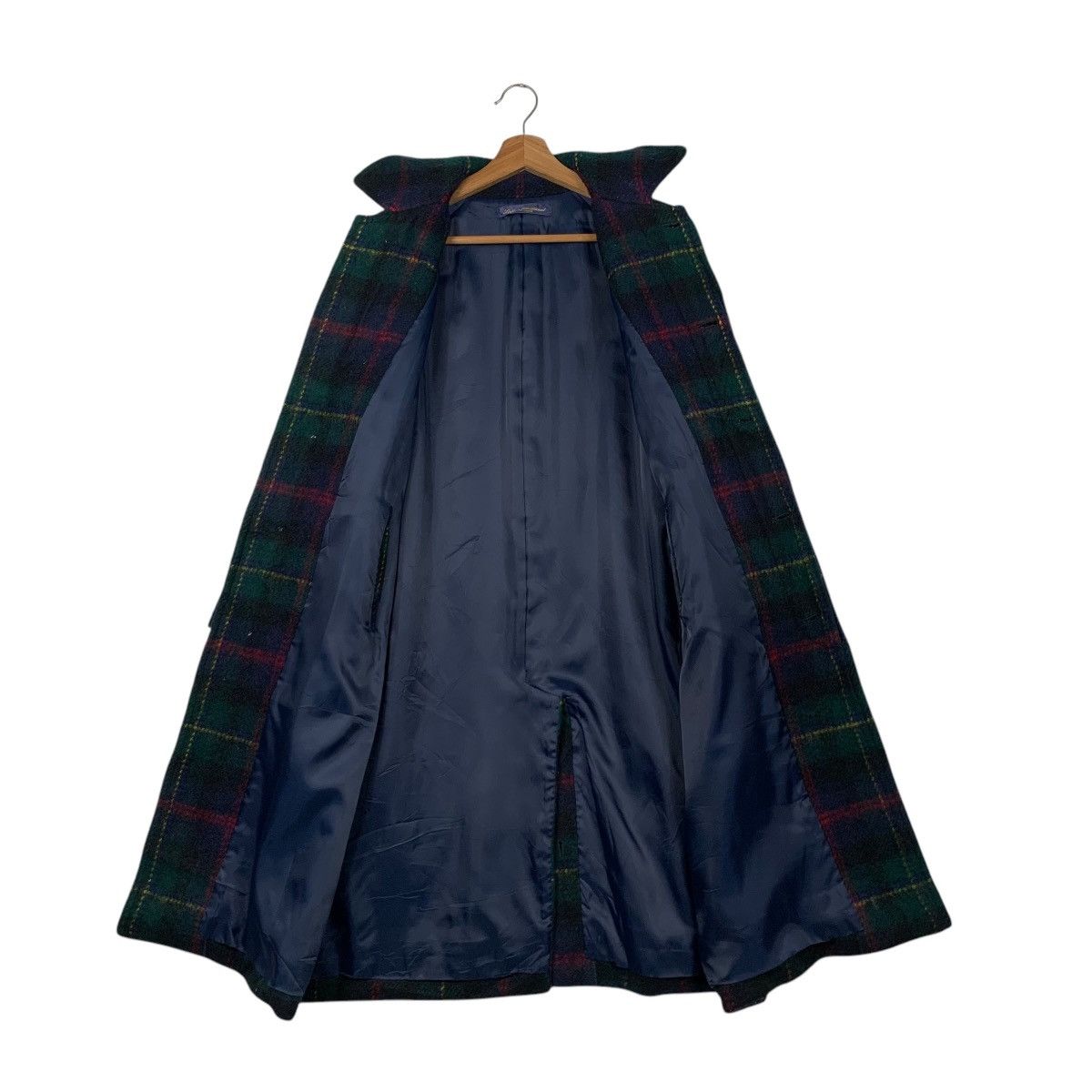 Japanese Brand LADIES TRADITIONAL Wool Tartan Long Coat #2068-C90 Size M / US 6-8 / IT 42-44 - 12 Thumbnail