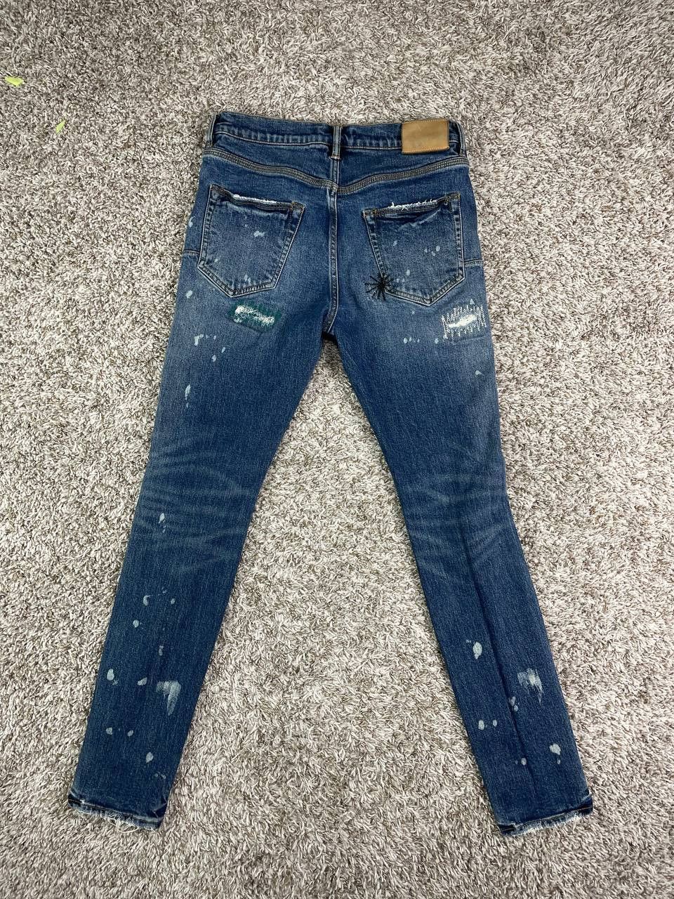 Purple Brand Purple Brand Extreme Worn Zigzag Repair Jeans Size US 31 - 21 Thumbnail