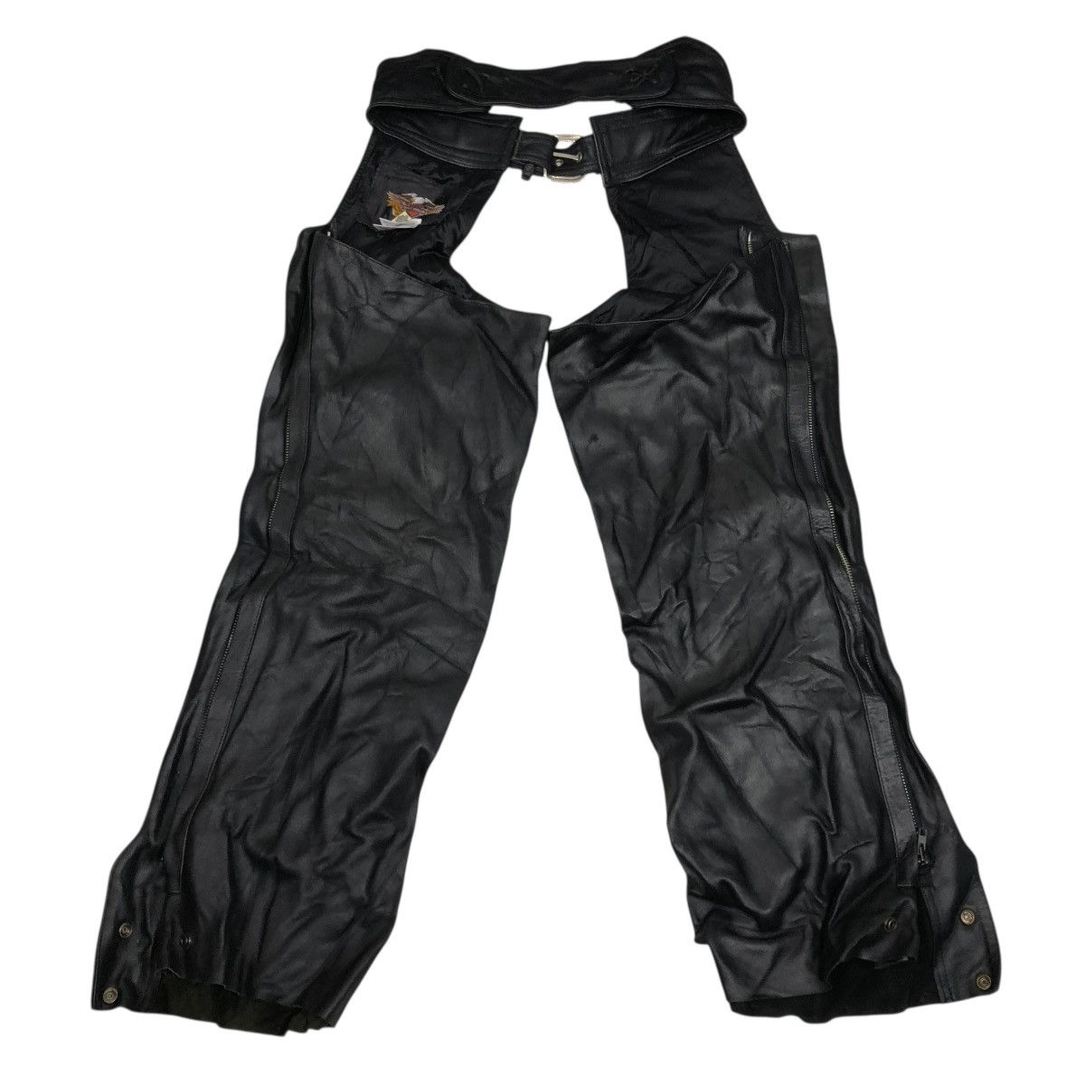 Harley Davidson 🔥VINTAGE GENUINE LEATHER BIKER PANTS HARLEY DAVIDSON Size US 32 / EU 48 - 8 Thumbnail