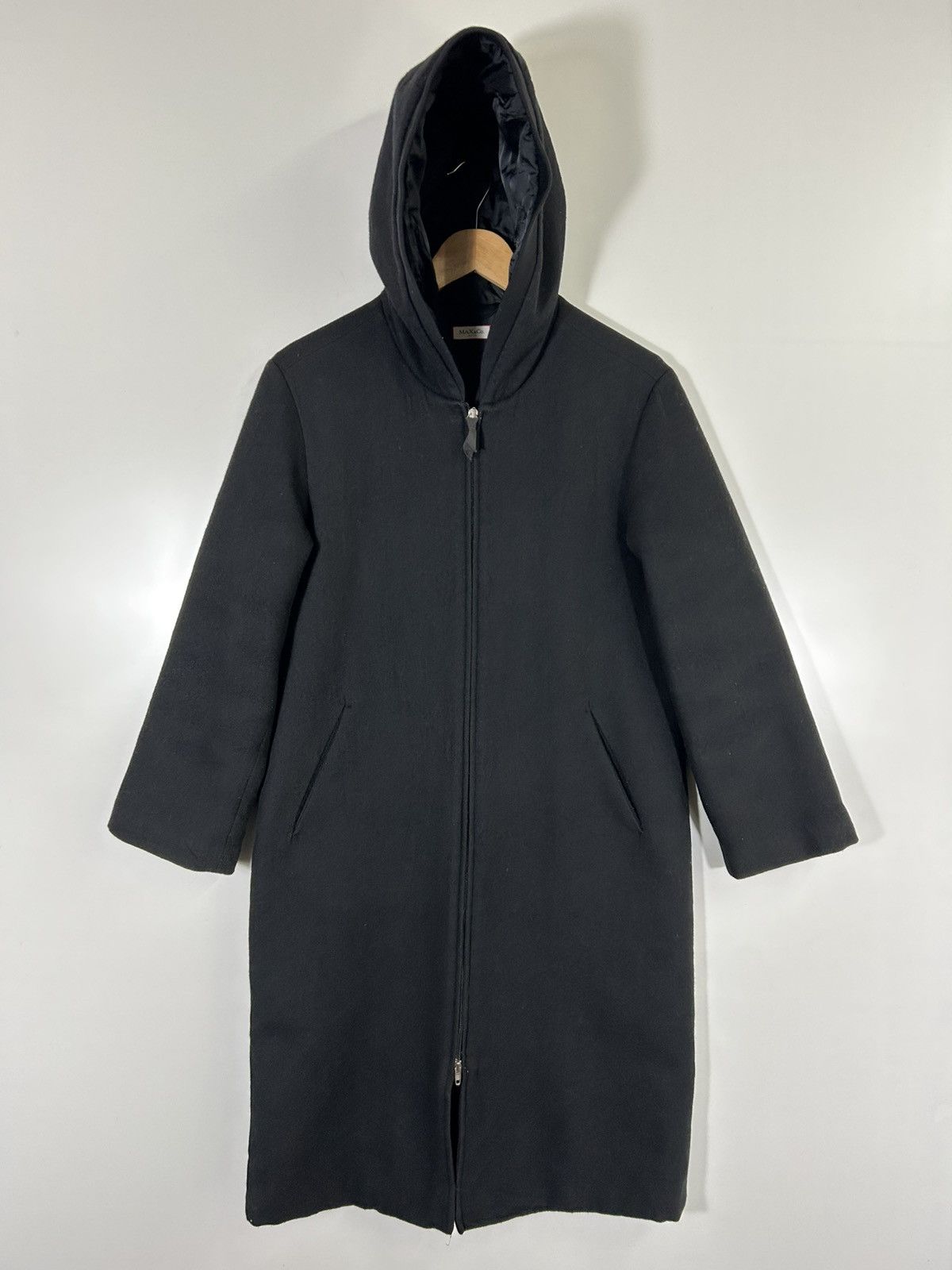 MAX&Co. Max & Co by Max Mara Wool Hoodie Zipper Long Jacket Size XS / US 0-2 / IT 36-38 - 1 Thumbnail