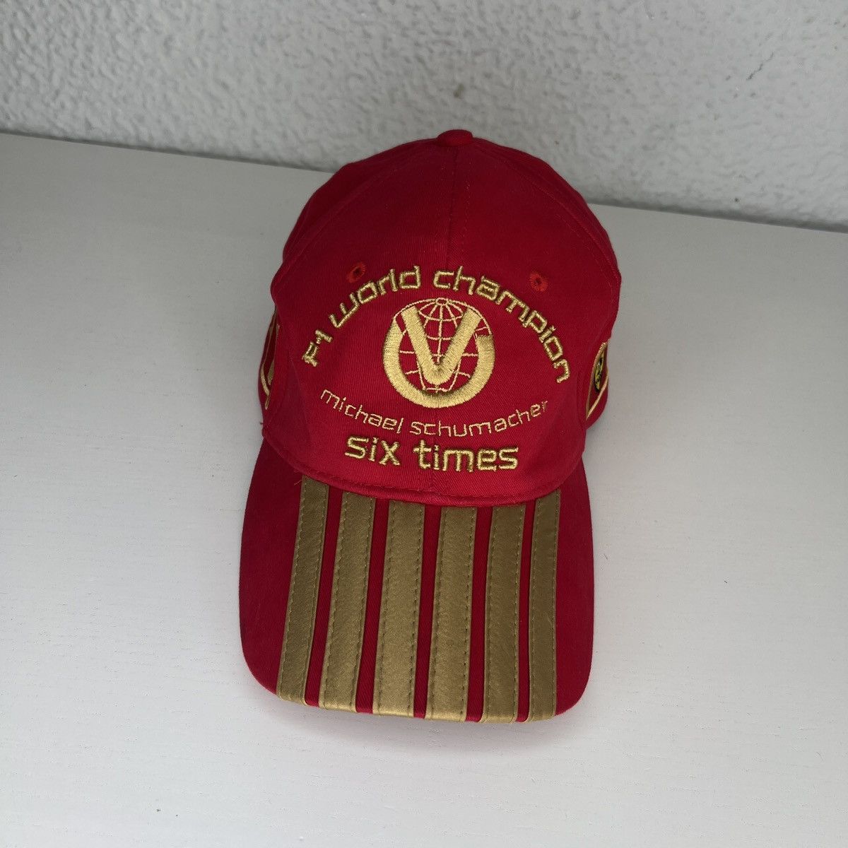Ferrari × Formula 1 × Vintage Ferrari f1 world champion 6 Cap Hat Michael Schumacher Logo Size ONE SIZE - 1 Thumbnail