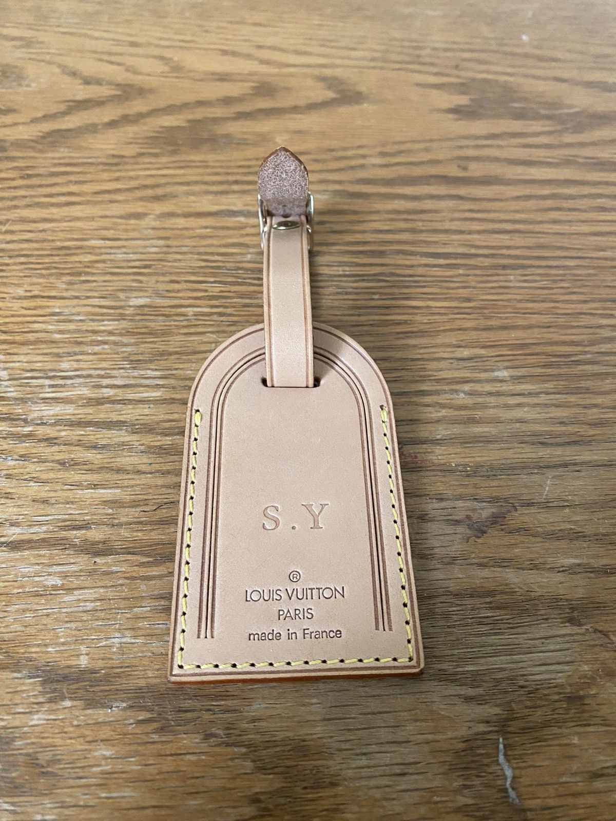 Louis Vuitton Louis Vuitton vachetta leather luggage ID tag name tag Size ONE SIZE - 1 Thumbnail