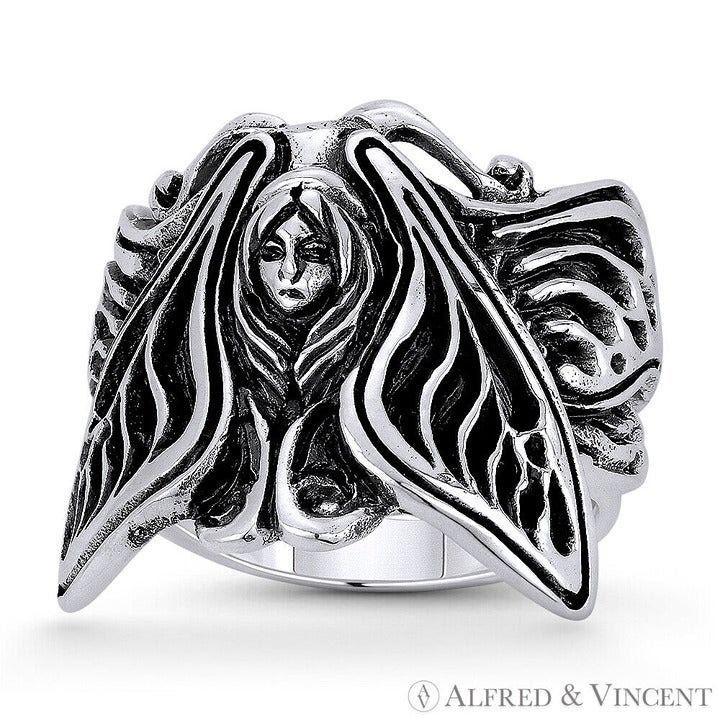 Other Moth Spirit Animal Charm Goth & Punk Ring Sterling Silver Size ONE SIZE - 1 Preview