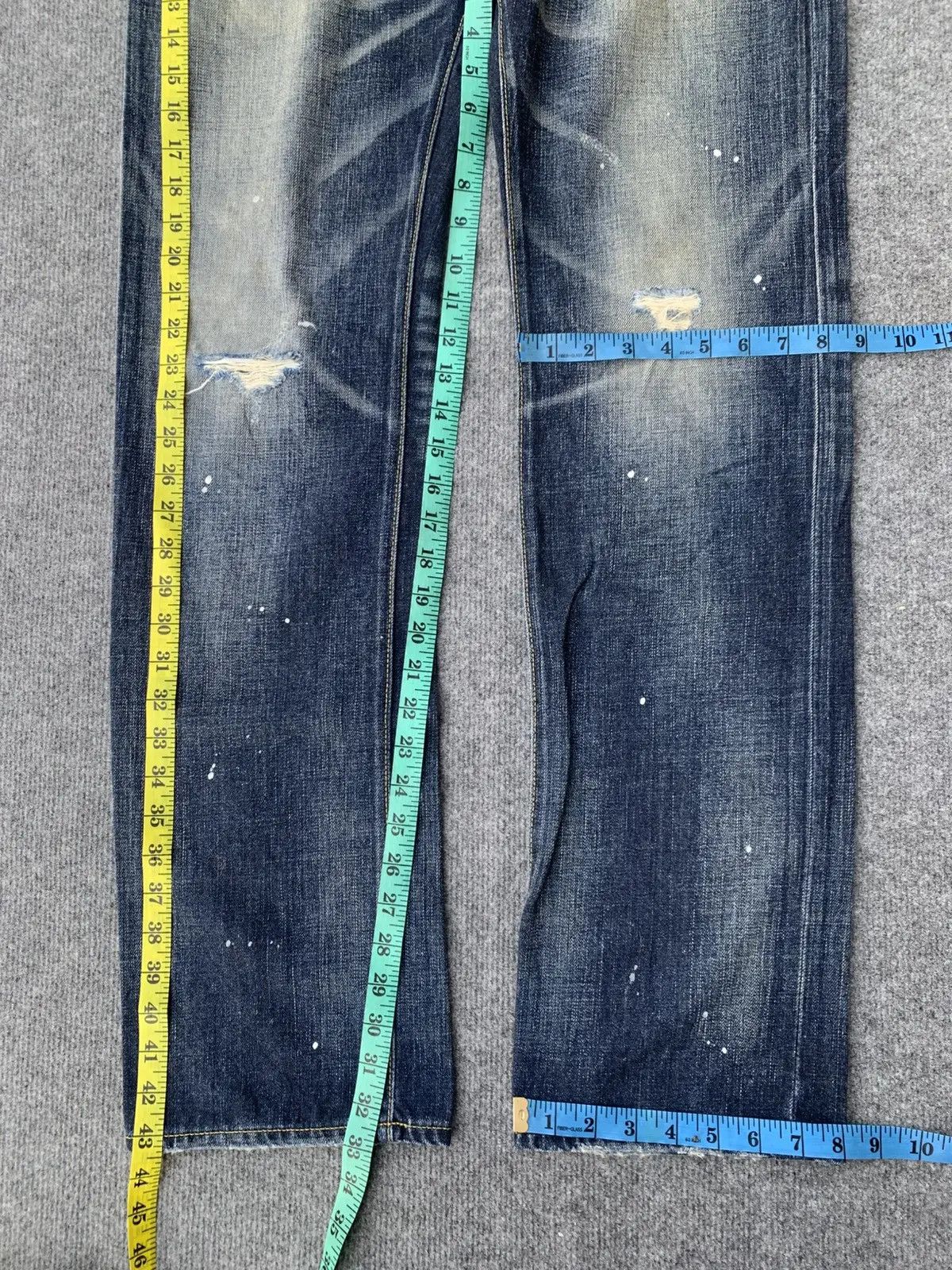 Japanese Brand Back number 01 faded jeans. Size US 34 / EU 50 - 6 Thumbnail
