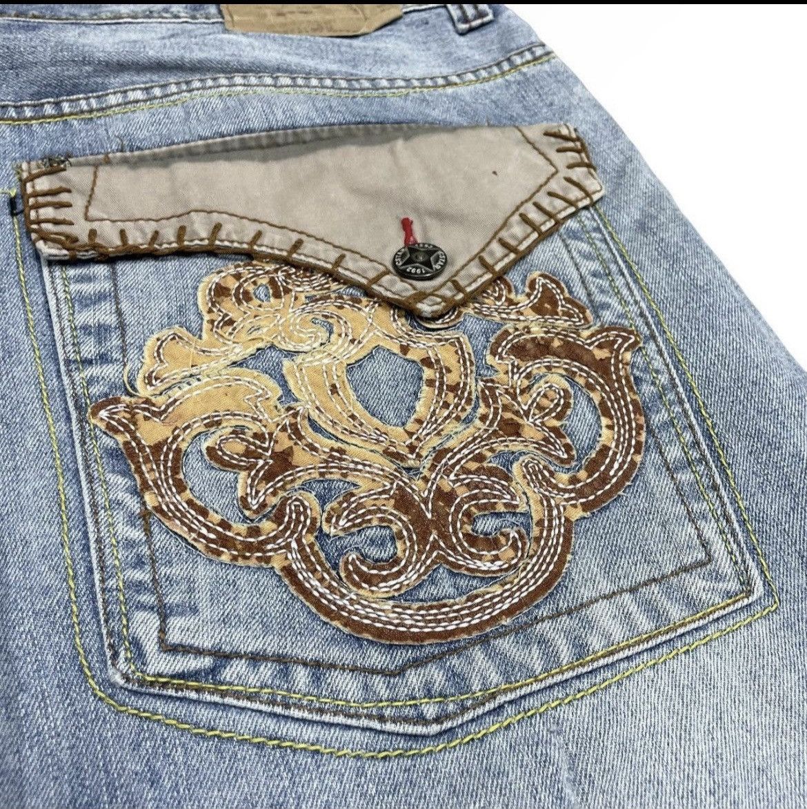 Other Distressed Embroidered Japanese Denim y2k Size US 40 / EU 56 - 4 Thumbnail