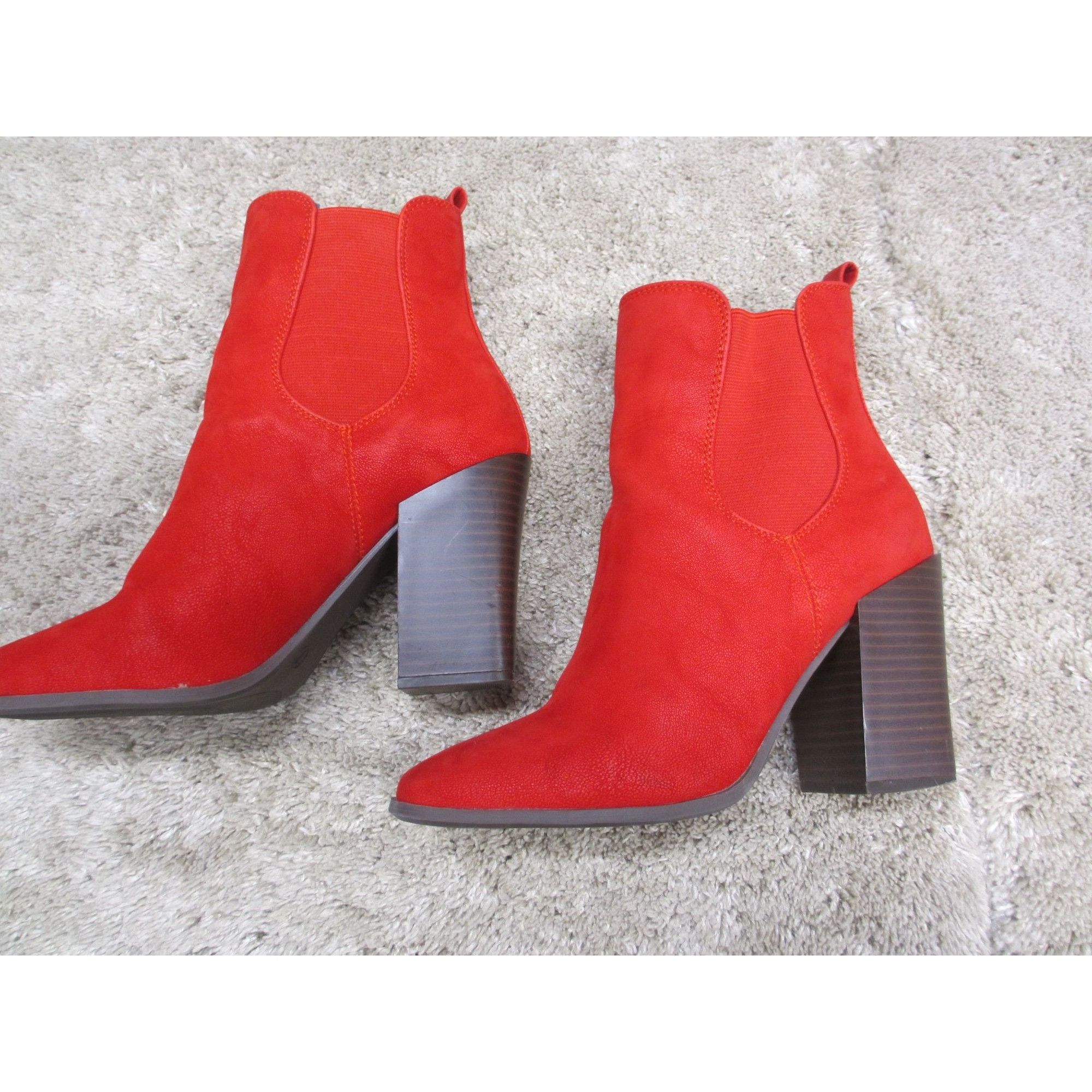Other JOURNEE COLLECTION WOMENS PULL ON RED ANKLE BOOTS 7 Size US 7 / IT 37 - 1 Thumbnail