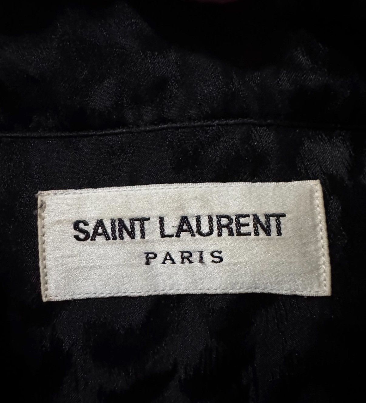 Saint Laurent Paris Saint Laurent Runway Silk Heart Dark Leopard Print Shirt Size US L / EU 52-54 / 3 - 6 Thumbnail