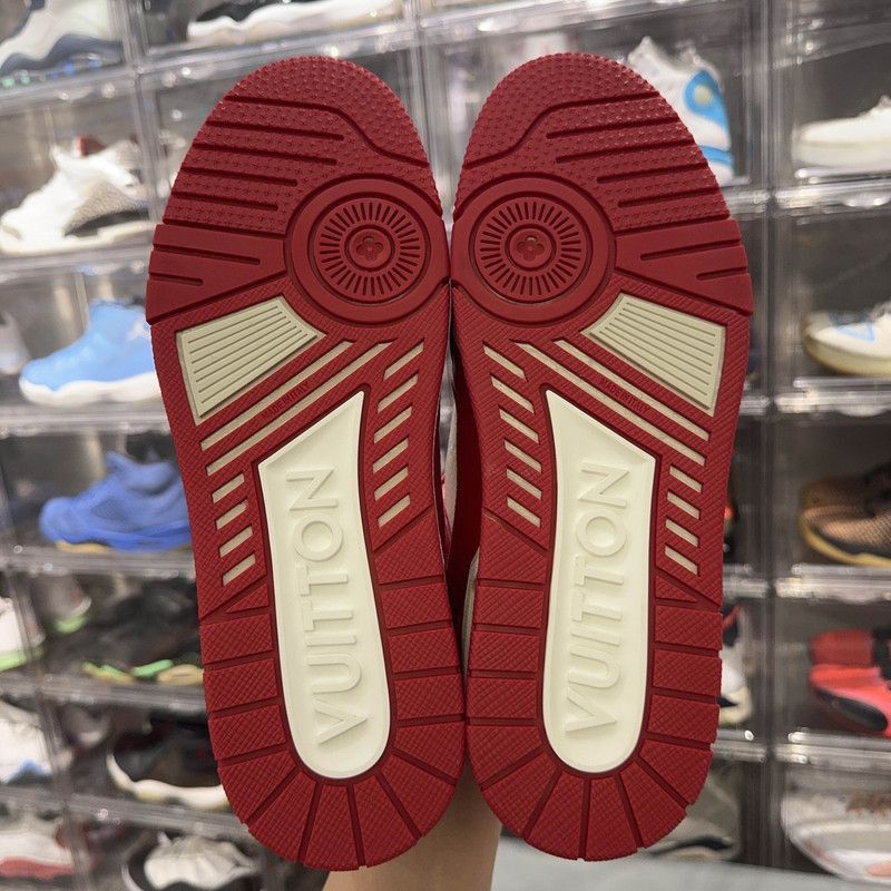 Louis Vuitton Louis Vuitton Red Trainer Fashion Sneakers for Men -2508 Size US 9 / EU 42 - 4 Thumbnail