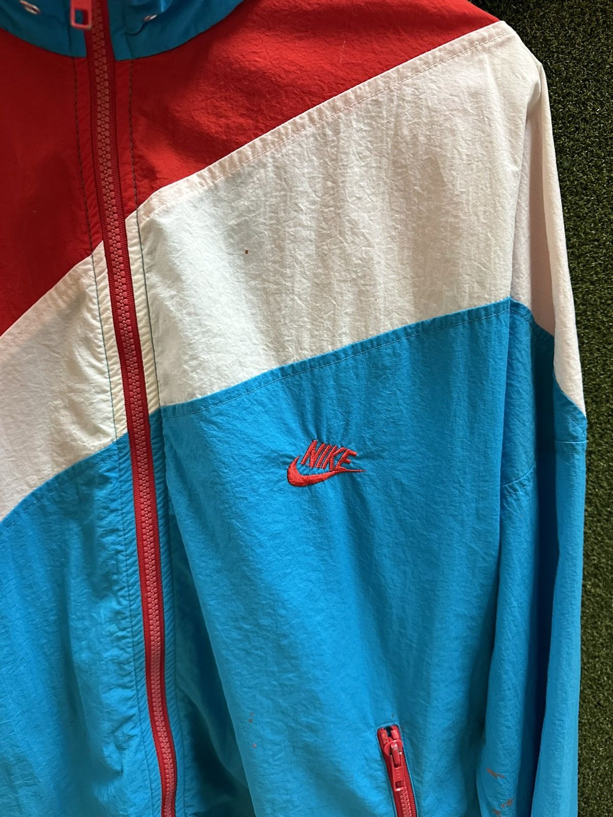 Nike × Vintage Vintage Nike Split Colour Zip-up Jacket Medium Size US M / EU 48-50 / 2 - 4 Thumbnail
