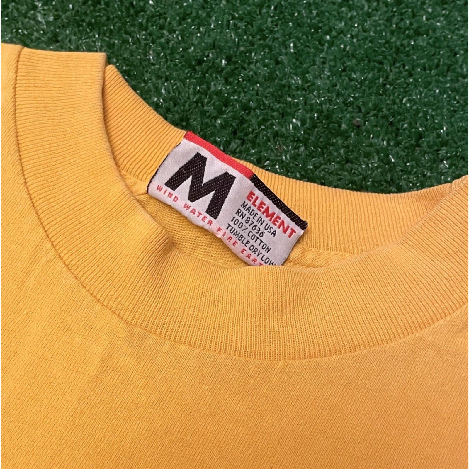 Element VINTAGE Element Skateboards Wind Water Fire Earth VTG 90s Y2K Skate Tee Mens M Yellow Shirt Mens M 90s Vintage Size US M / EU 48-50 / 2 - 2 Thumbnail