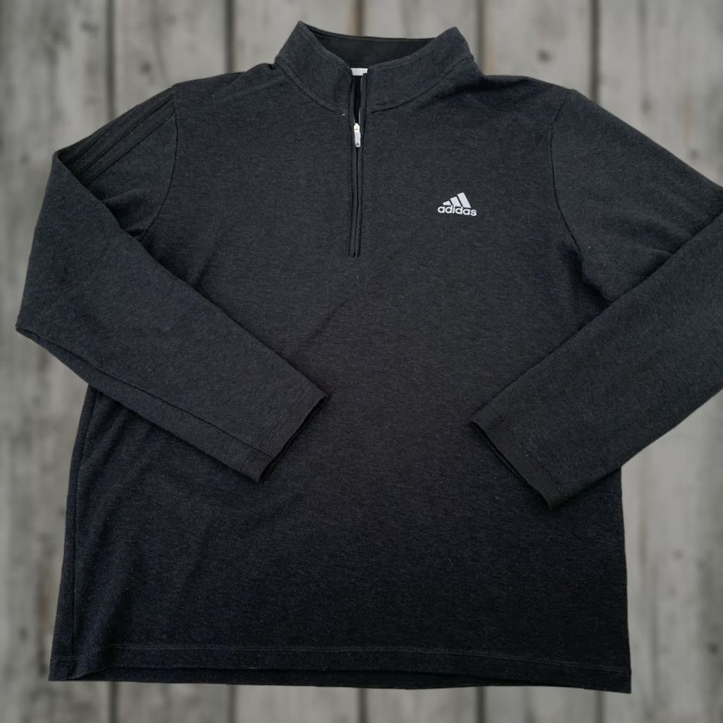 Adidas Adidas Prime Green Pullover 1/4 Zip Womens Large Black Activewear Sweater Shirt Size L / US 10 / IT 46 - 1 Thumbnail