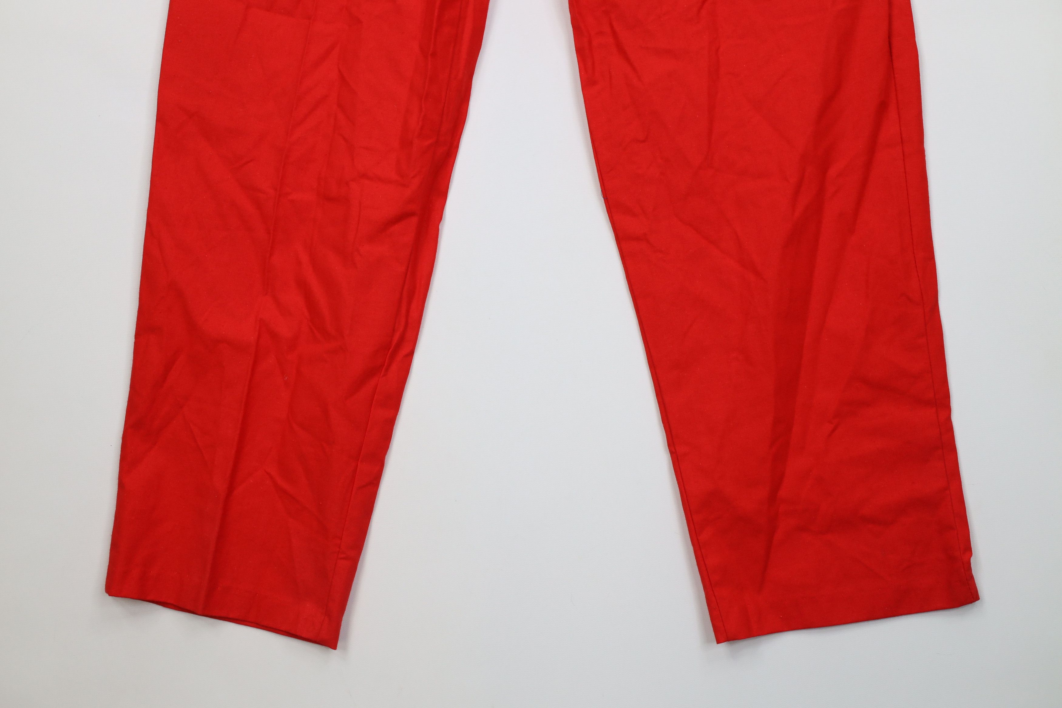 Vintage Vintage 70s Streetwear Straight Leg Pants Cotton Red USA Size 40" / US 18 - 4 Thumbnail