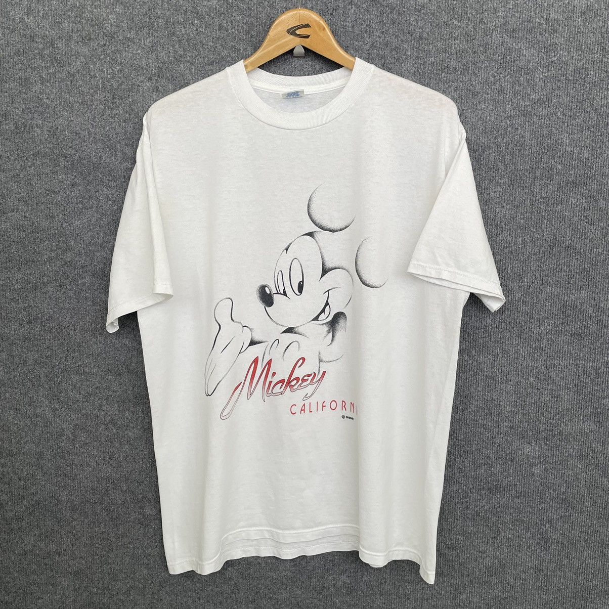 Disney × Mickey Mouse × Vintage 1990s Disney Mickey Mouse Velva Sheen T Shirt Size US L / EU 52-54 / 3 - 1 Thumbnail