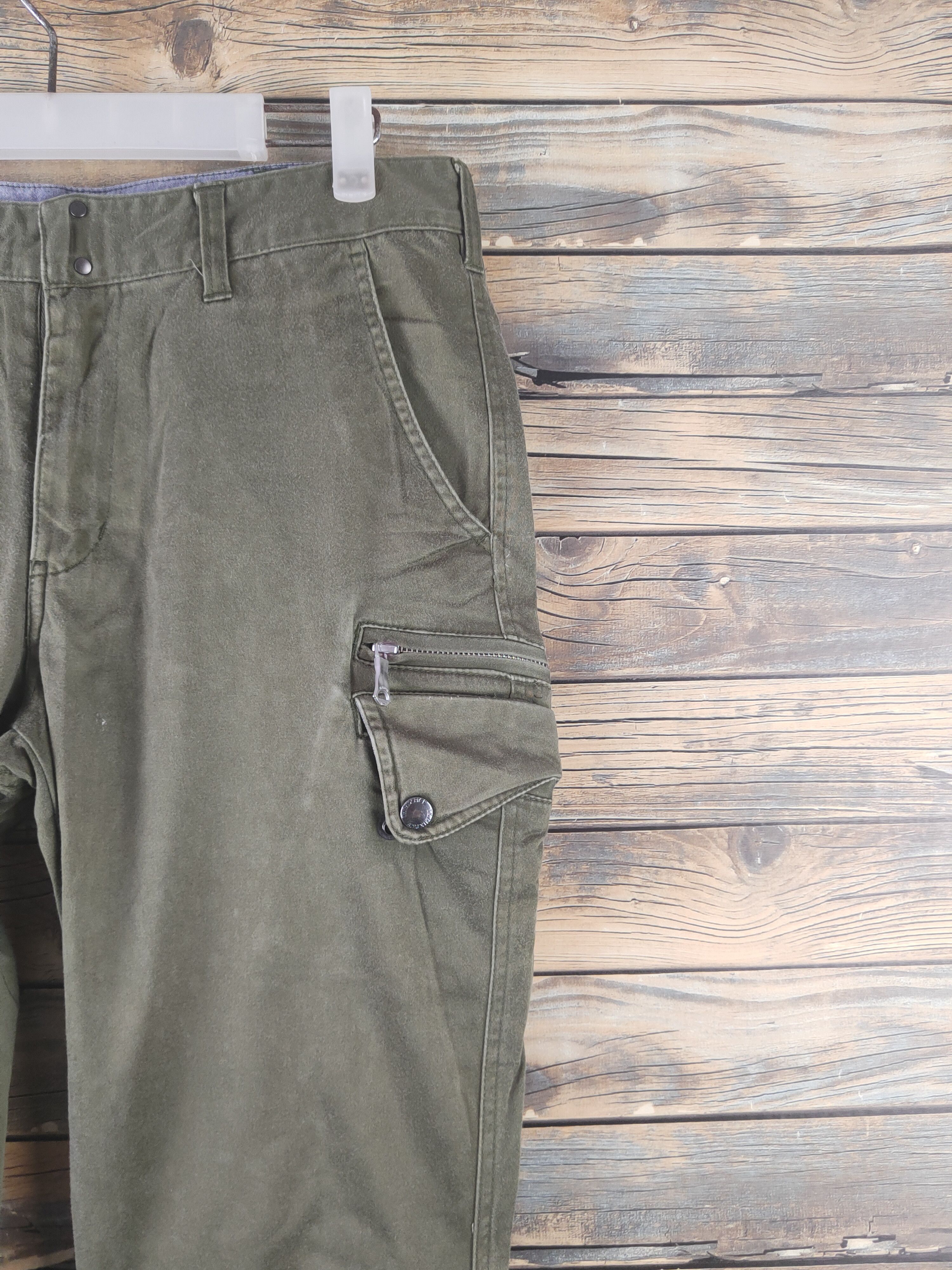 Japanese Brand DL The Mixpice Olive Multipocket Tactical Cargo Pants #1890 Size US 30 / EU 46 - 5 Thumbnail