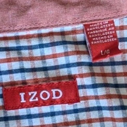 Izod IZOD Blue Orange Tattersall Check Cotton Long Sleeve Button Down Shirt Mens L Size US L / EU 52-54 / 3 - 4 Thumbnail