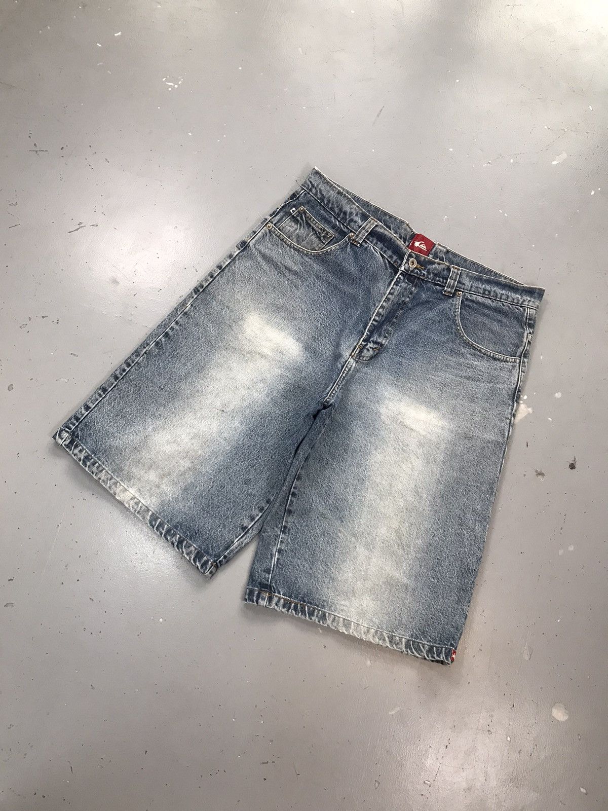 Dickies × Vintage Vintage quick silver SpellOut embroidered denim jort Size US 38 / EU 54 - 3 Thumbnail