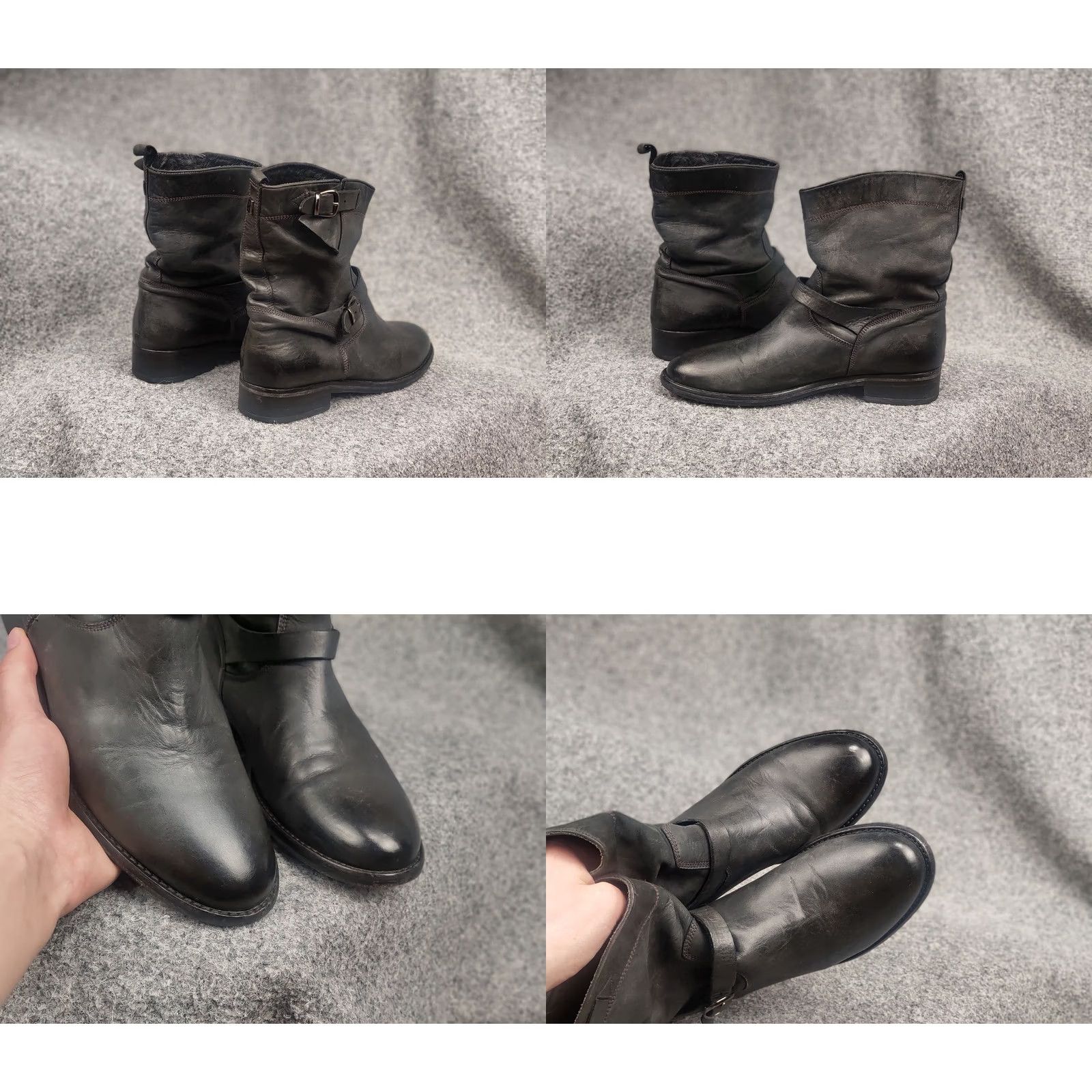 Belstaff Belstaff Endurance Motorcycle Style Ankle Black Leather Logo Womens Boots Size US 10 / IT 40 - 9 Thumbnail