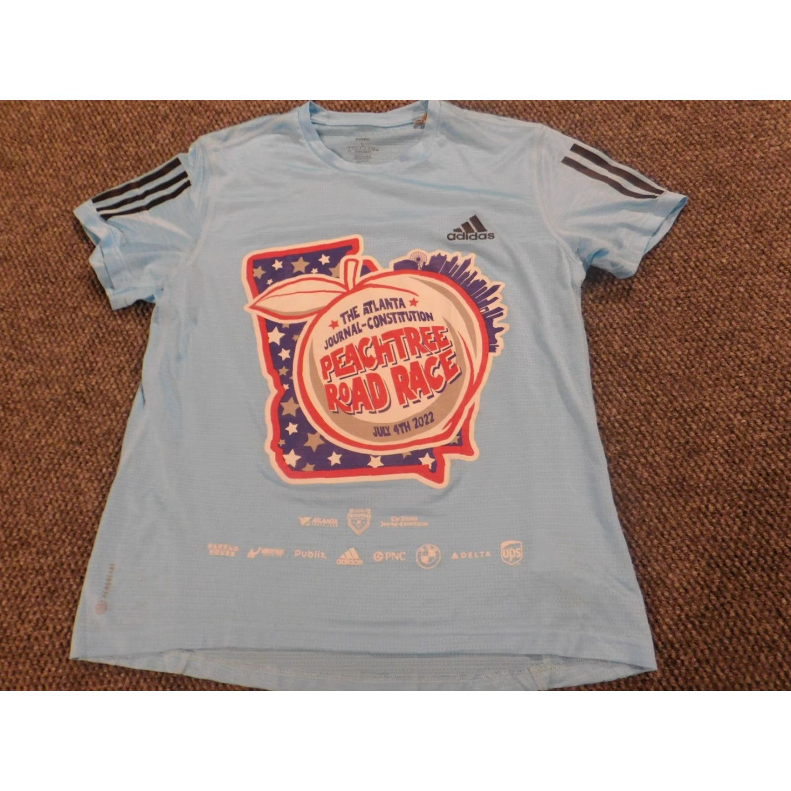 Adidas Adidas Womens Shirt L blue Polo Crew Neck Short Sleeve Solid Size L / US 10 / IT 46 - 2 Thumbnail