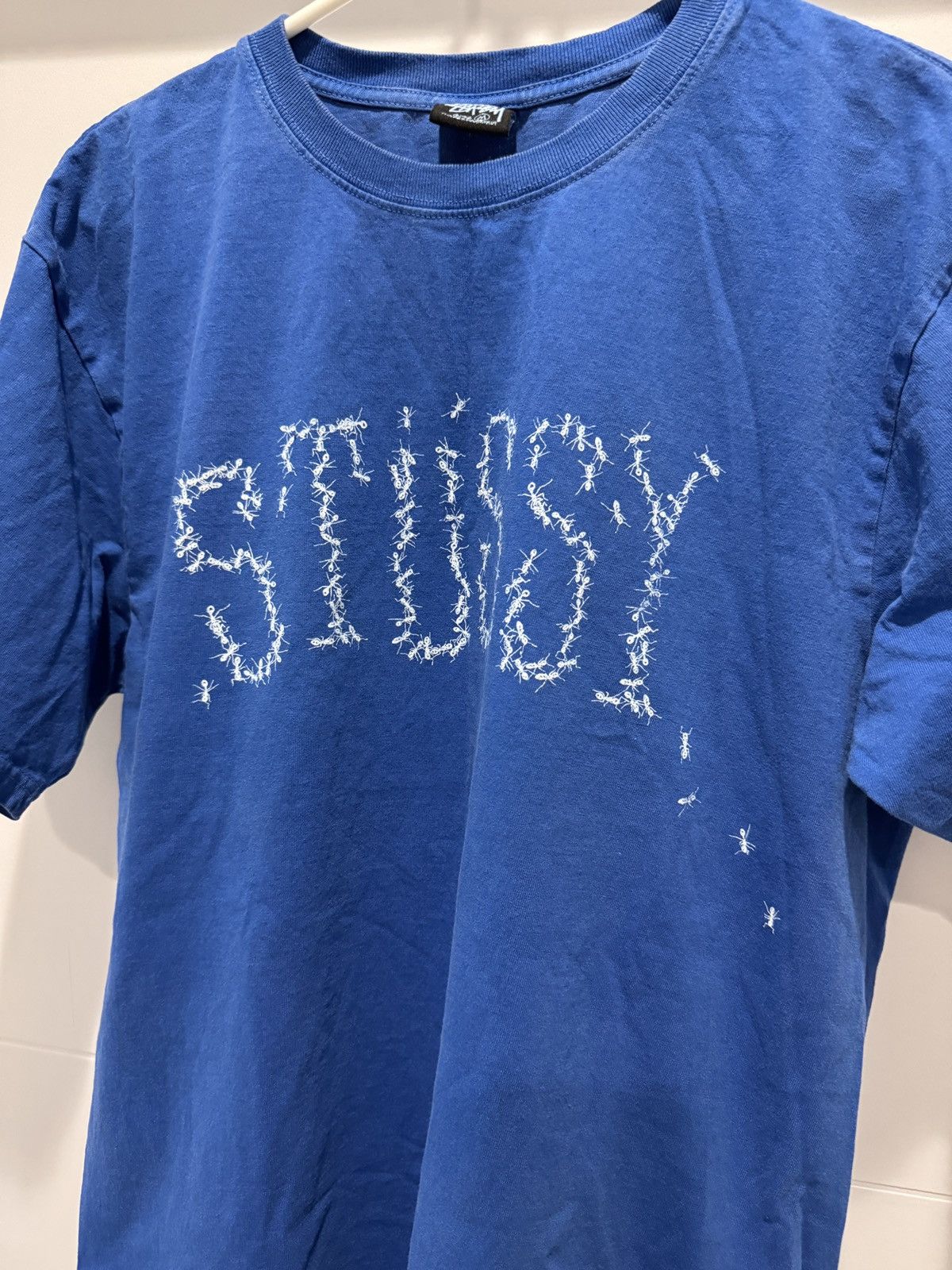 Stussy Stussy Mens Pigment Dyed Ants Blue Tee Size M Medium Size US M / EU 48-50 / 2 - 4 Thumbnail